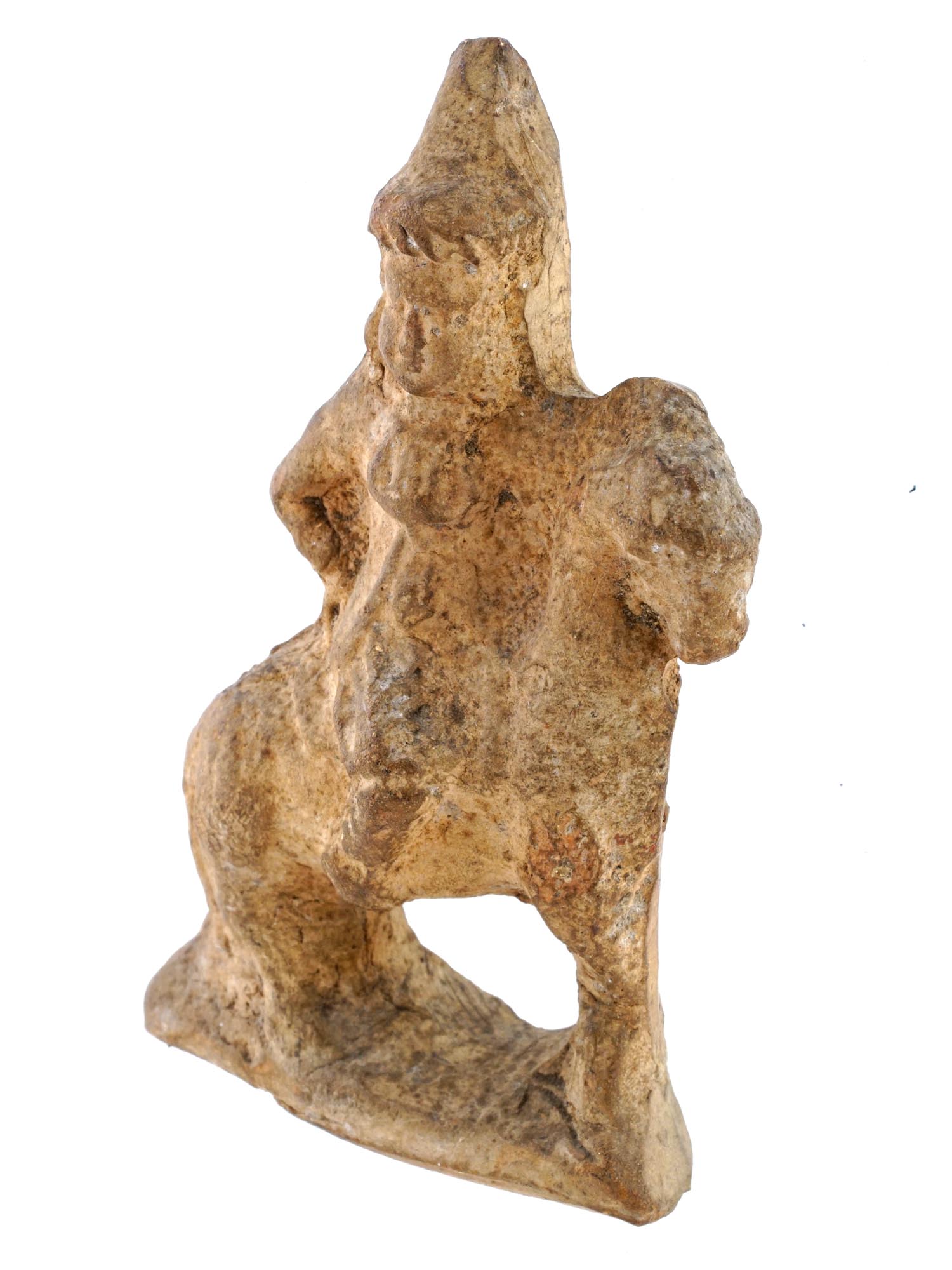 ANCIENT HELLENISTIC CYPRIOT TERRACOTTA RIDER FIGURE PIC-0