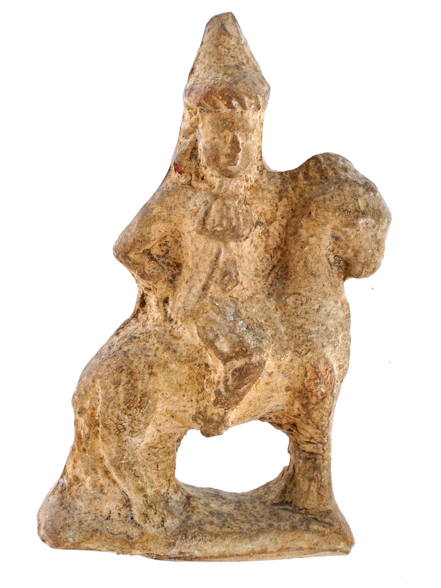 ANCIENT HELLENISTIC CYPRIOT TERRACOTTA RIDER FIGURE PIC-1