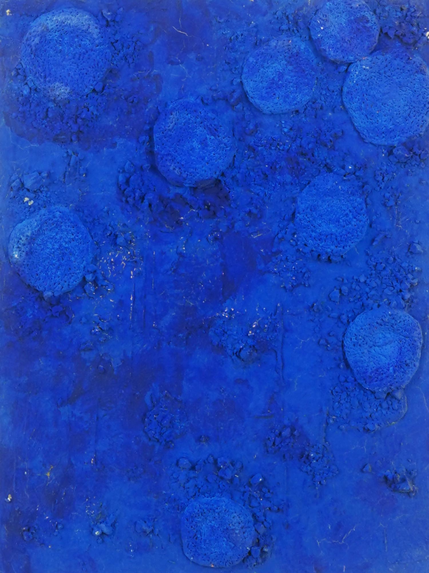 ATTR YVES KLEIN MONOCHROME BLUE MIXED MEDIA PAINTING PIC-1