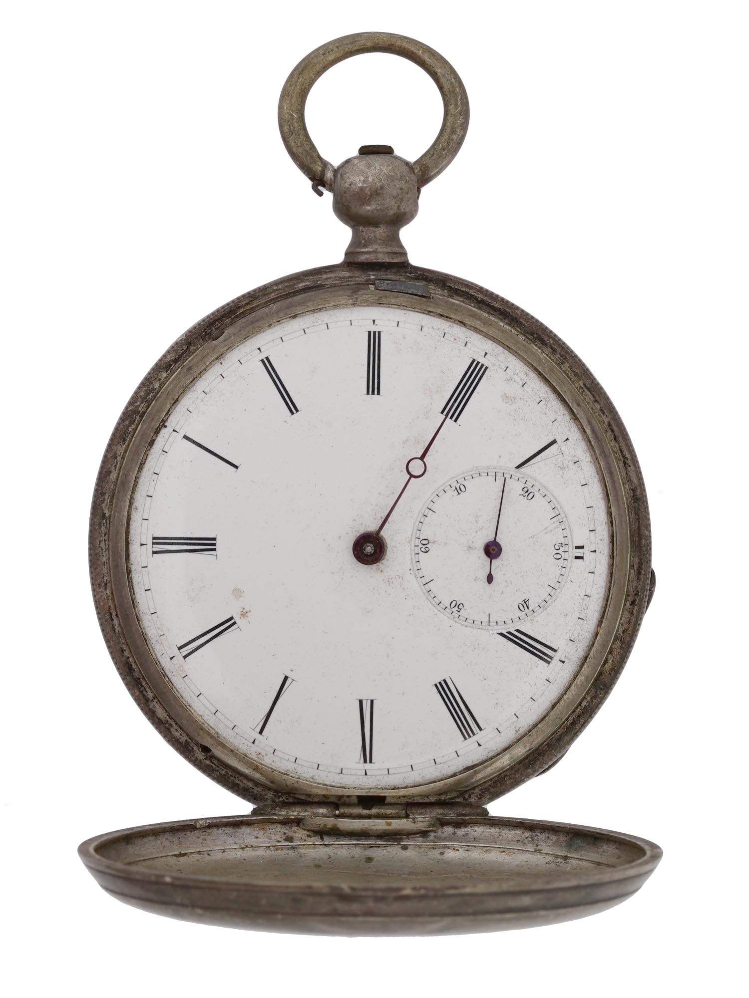 STERLING SILVER SWISS POCKET WATCH EARLY 20TH C PIC-0