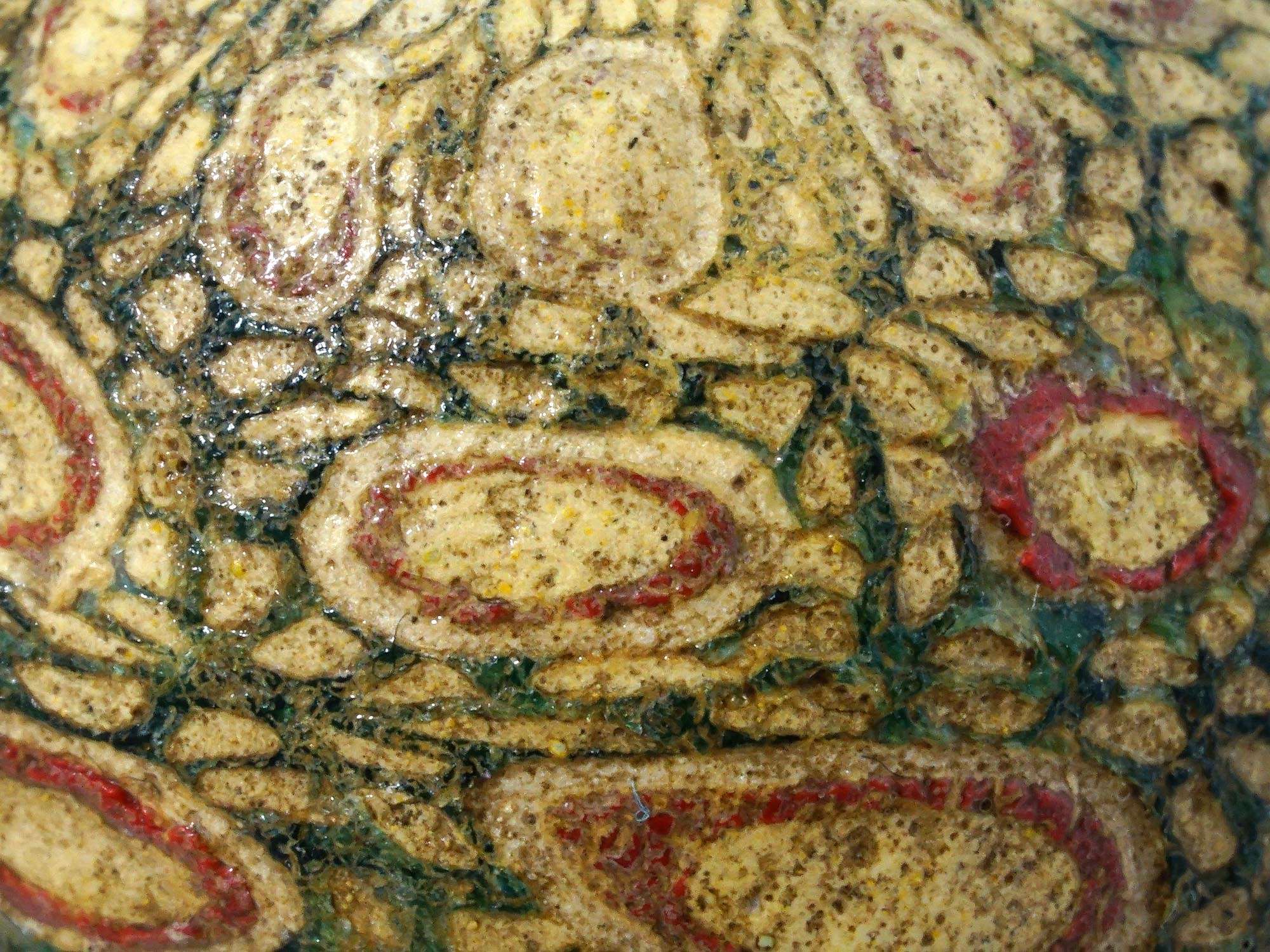 LARGE ANCIENT ROMAN MILLEFIORI GLASS BALL SHAPED BEAD PIC-5