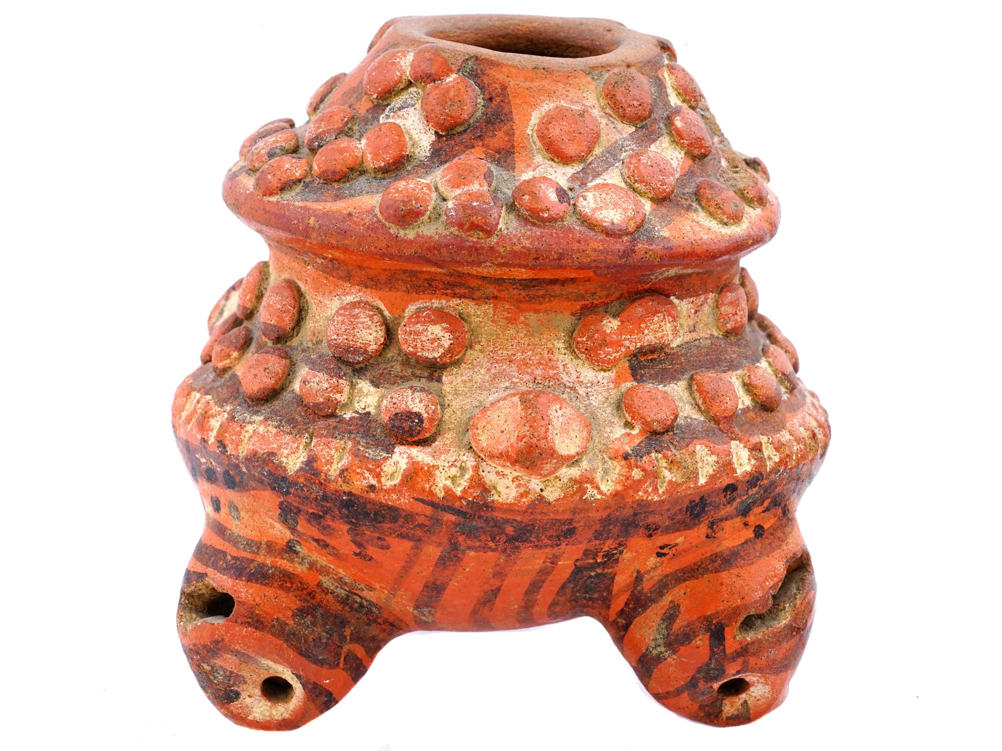 ANCIENT MAYAN HALLUCINOGENIC MUSHROOM POTTERY VESSEL PIC-0