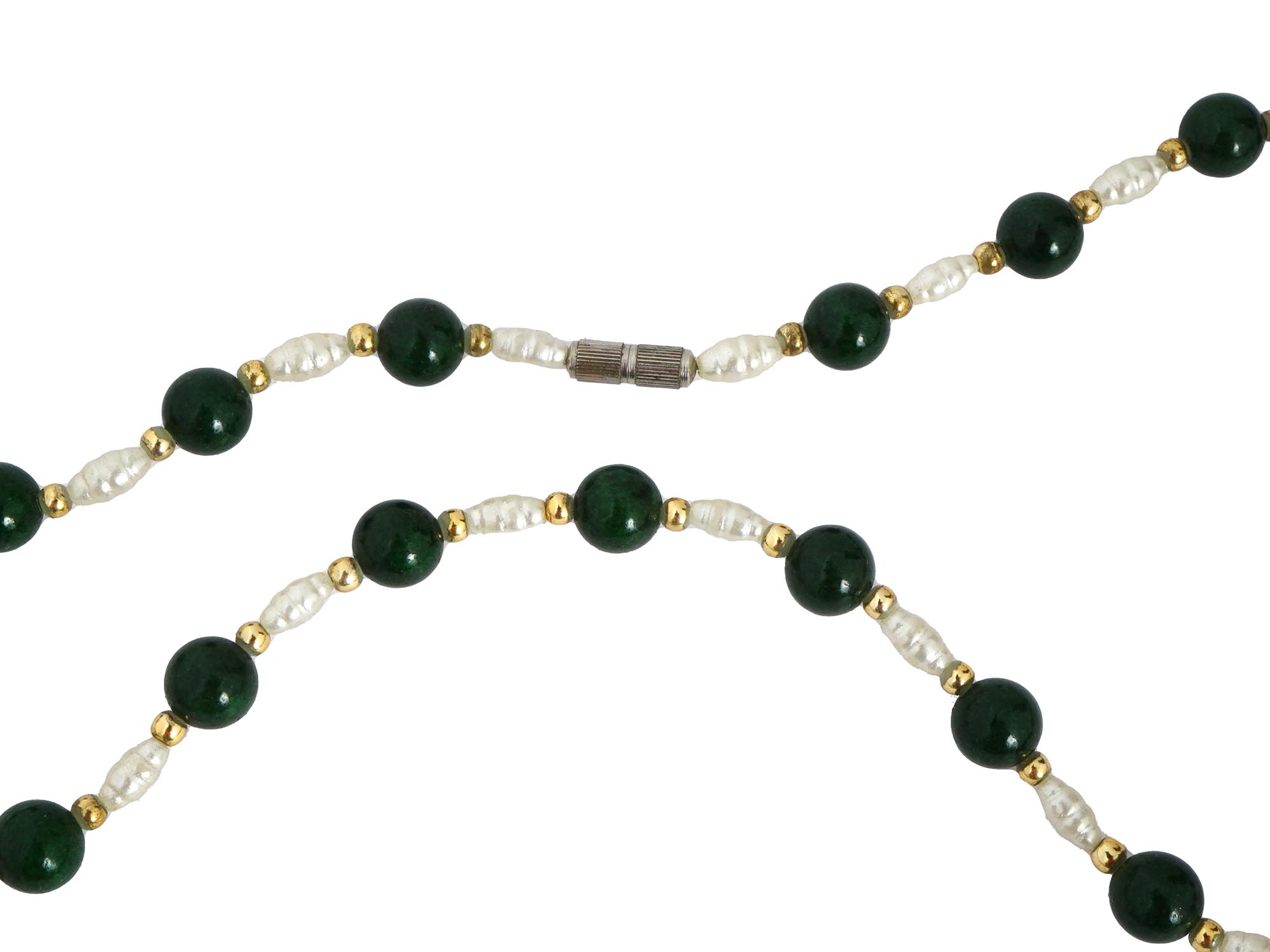 VINTAGE GEMSTONE PEARL NECKLACES AND GLASSES CHAIN PIC-4