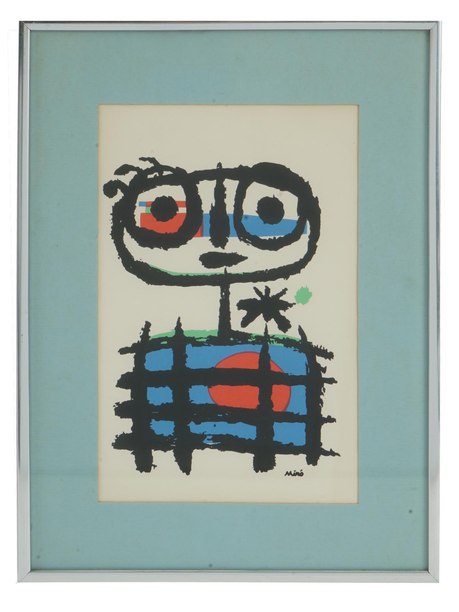 COLOR LITHOGRAPH ON PAPER ATTRIBUTED TO JOAN MIRO PIC-0