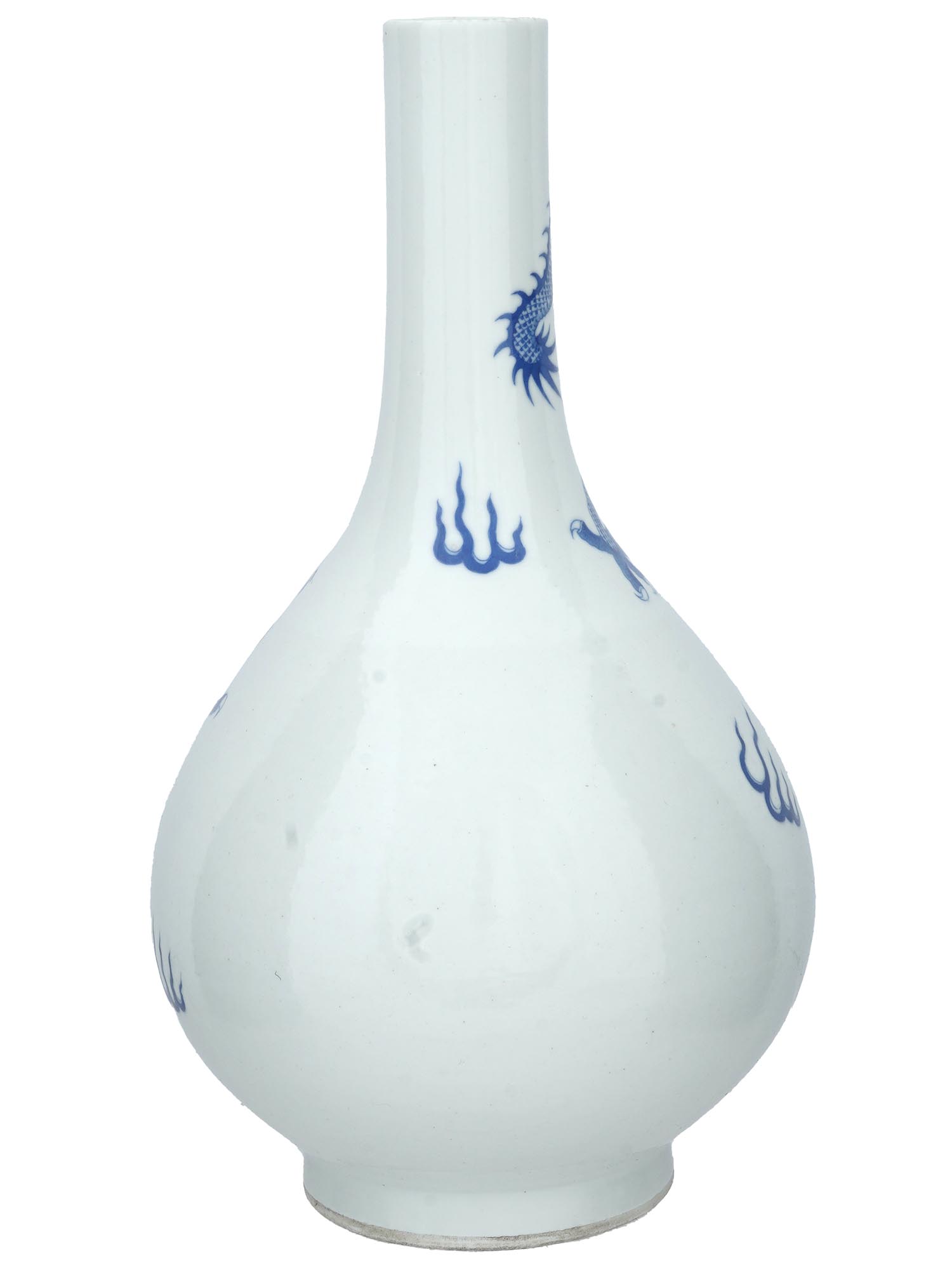 CHINESE DRAGON DESIGN BLUE AND WHITE PORCELAIN VASE PIC-3