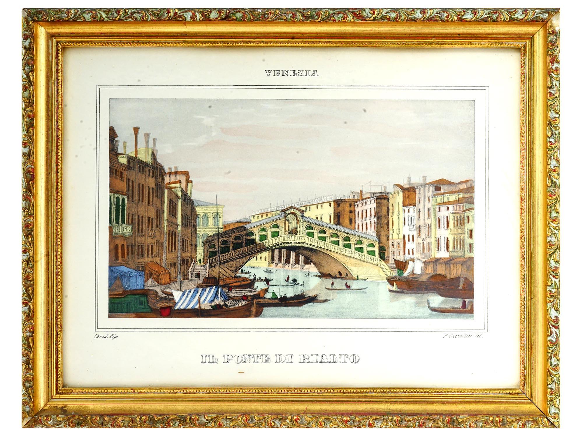 COLOR LITHOGRAPHS OF ANTIQUE VENETIAN LANDSCAPES PIC-2