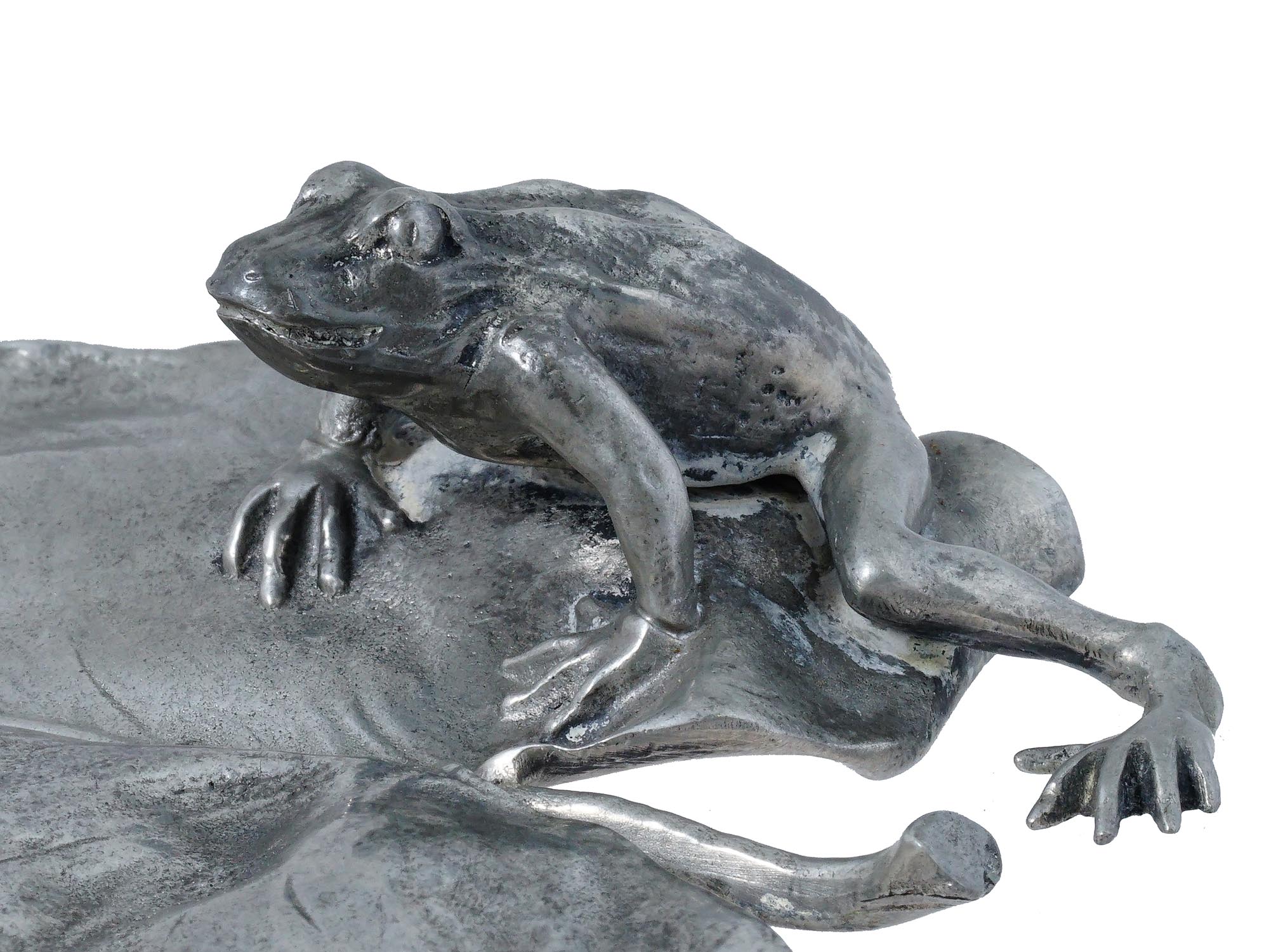 ART NOUVEAU PEWTER FROG FIGURINE BY ACHILLE GAMBA PIC-7