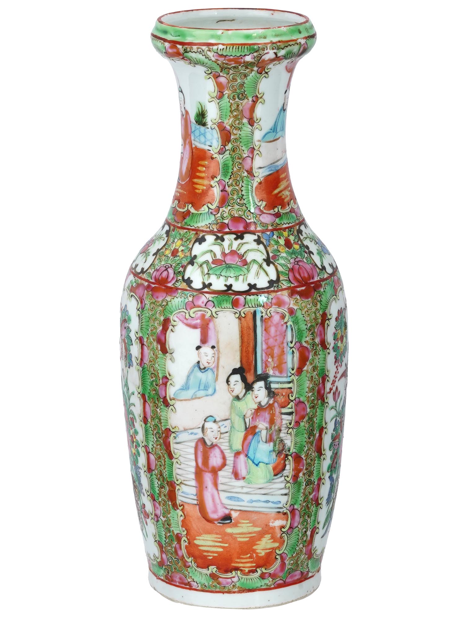 CHINESE REPUBLIC ERA FAMILLE ROSE PORCELAIN VASE PIC-1