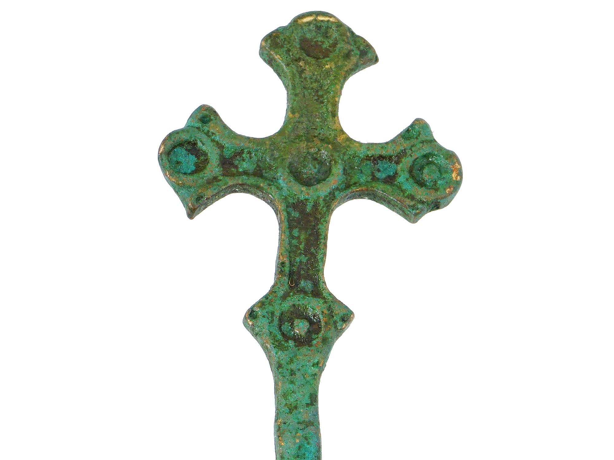 ANCIENT BYZANTINE CAST BRONZE PROCESSIONAL CROSSES PIC-4