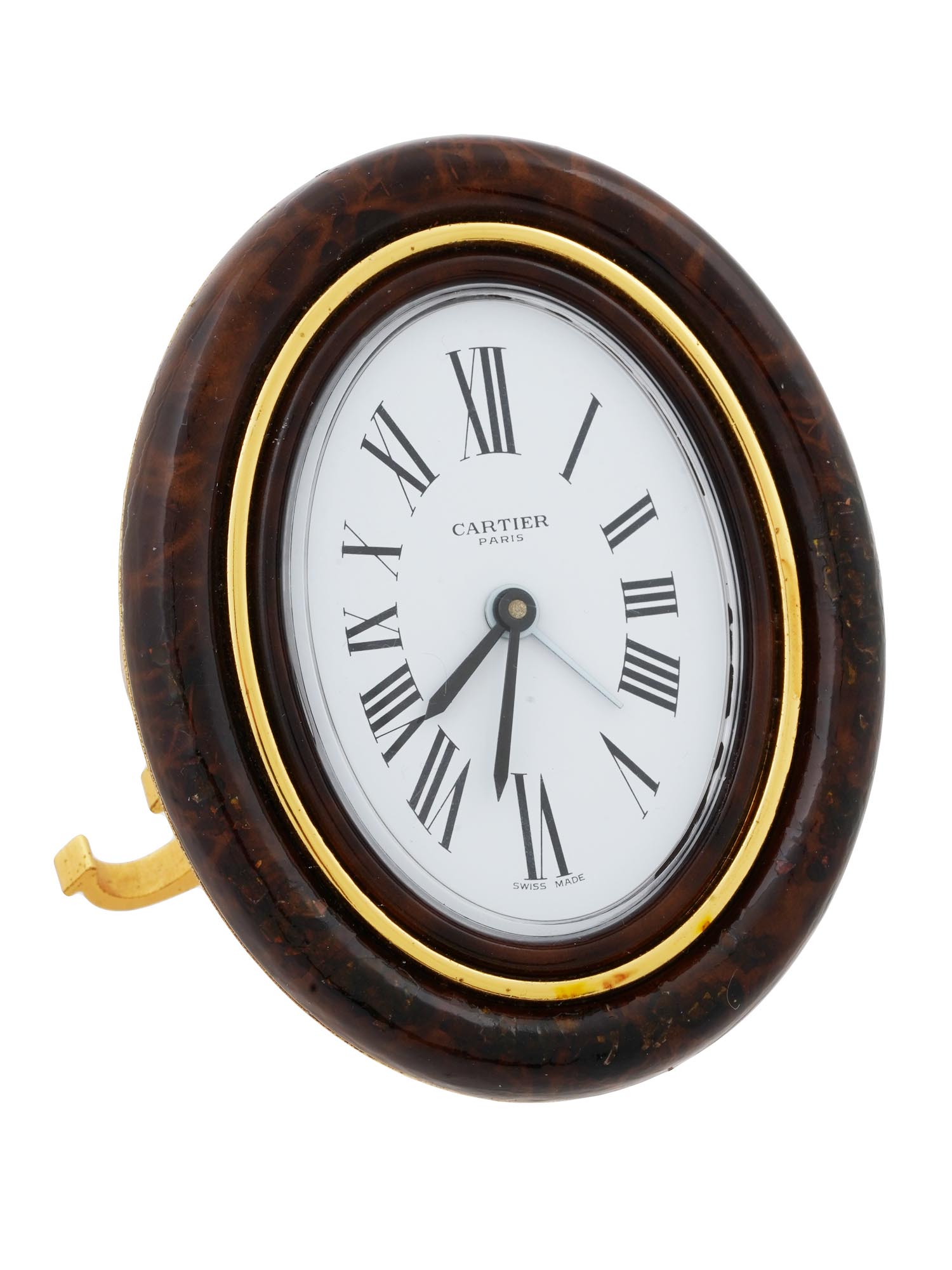 Lot 268 | VINTAGE CARTIER BAIGNOIRE OVAL TABLE ALARM CLOCK