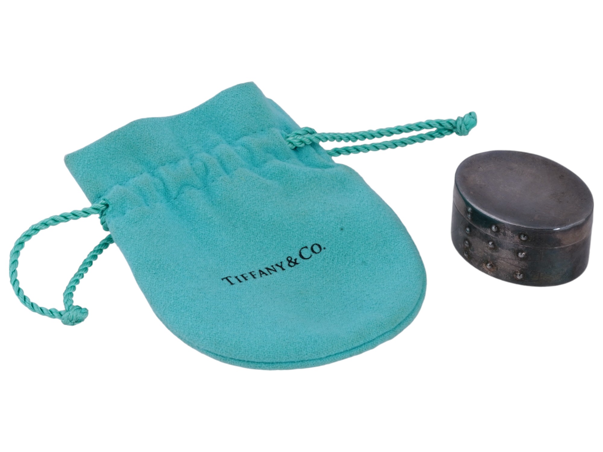 TIFFANY AND CO STERLING SILVER SHAKER PILL BOX PIC-0