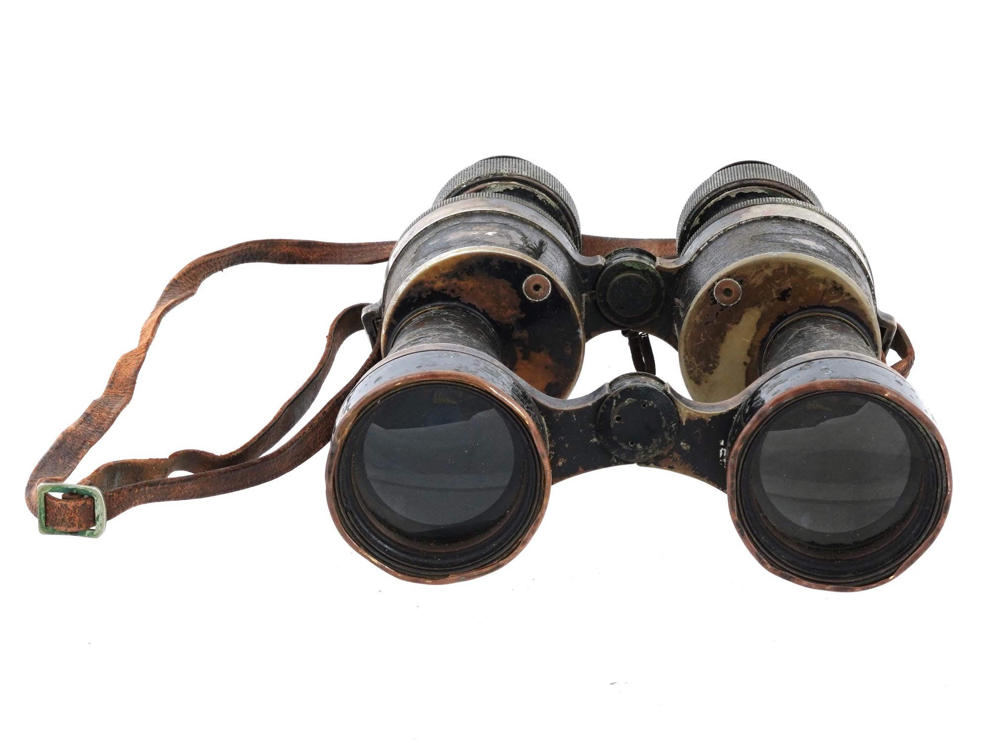 ANTIQUE WWI ERA FRENCH AIR FORCE MILITARY BINOCULARS PIC-2