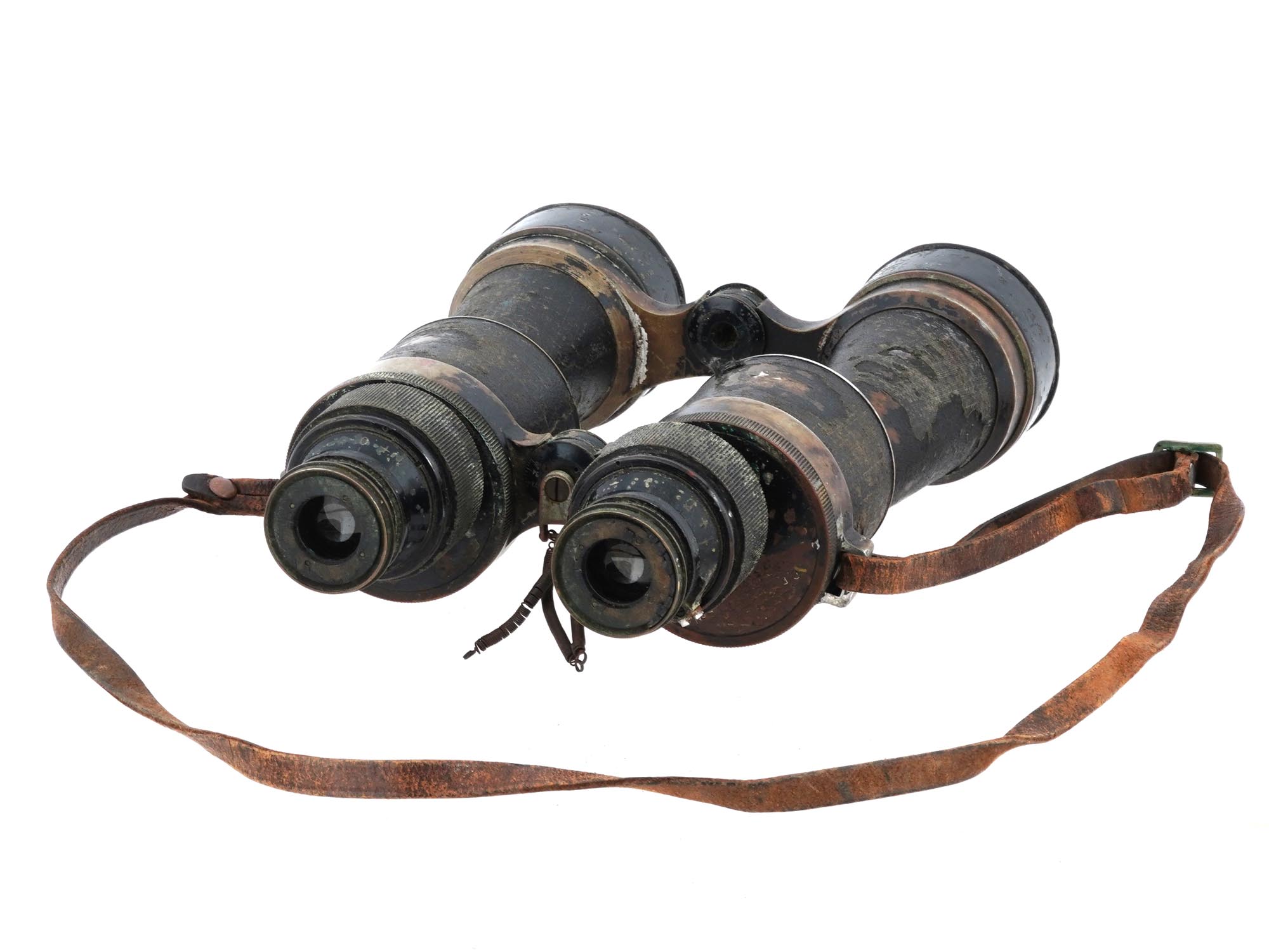 ANTIQUE WWI ERA FRENCH AIR FORCE MILITARY BINOCULARS PIC-1