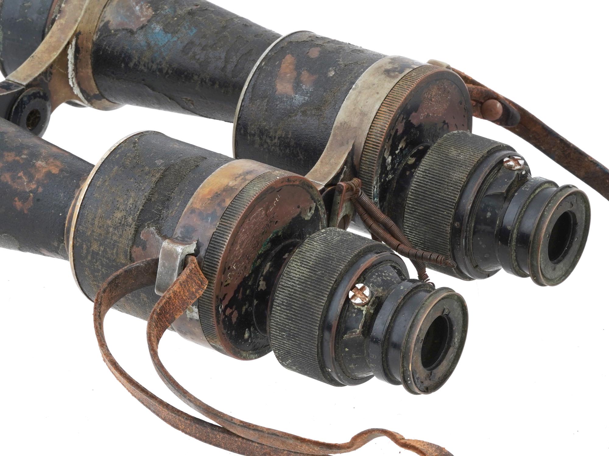 ANTIQUE WWI ERA FRENCH AIR FORCE MILITARY BINOCULARS PIC-8