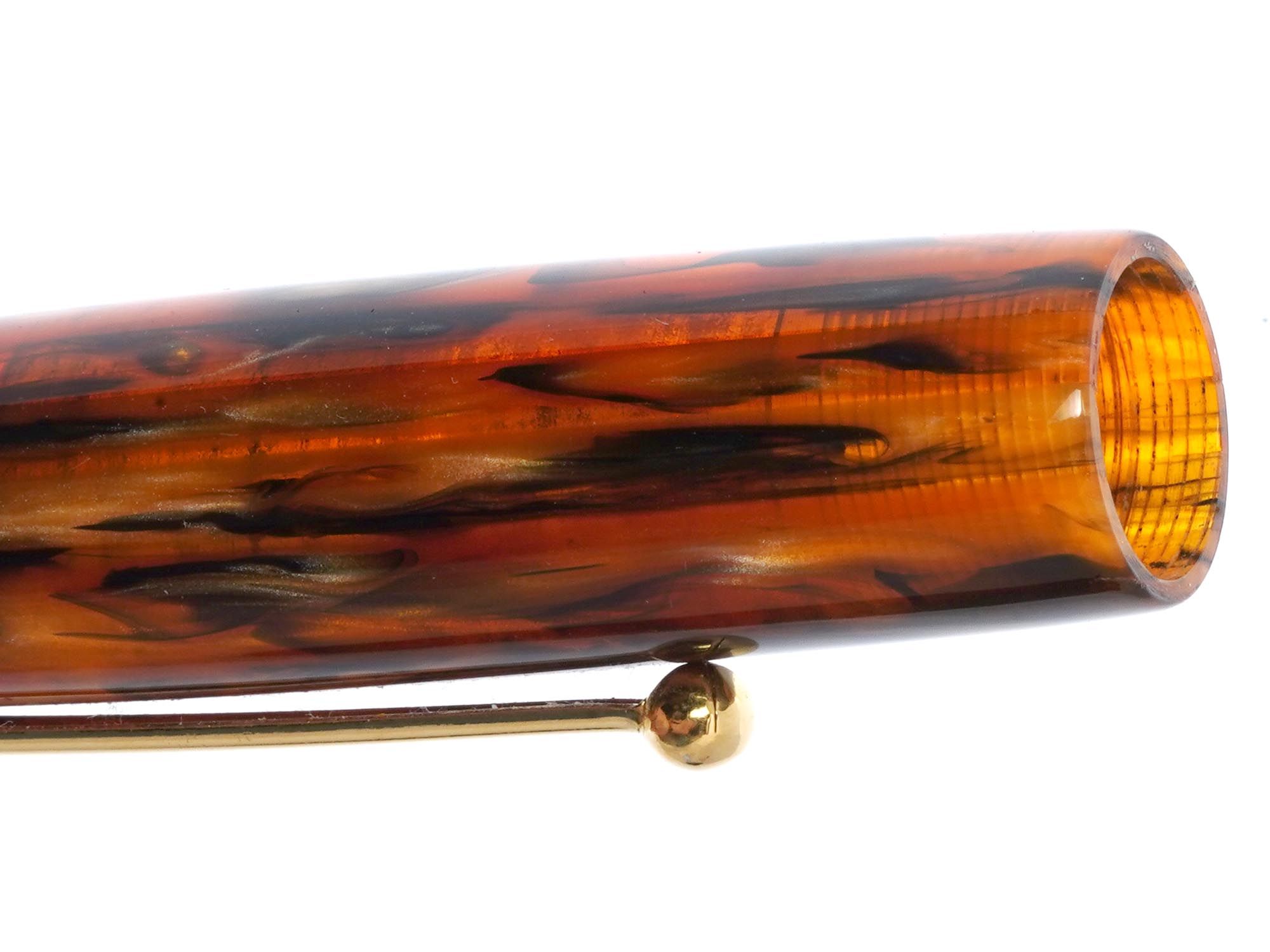 EDISON COLLIER FOUNTAIN PEN WITH 18K GOLD NIB IOB PIC-5