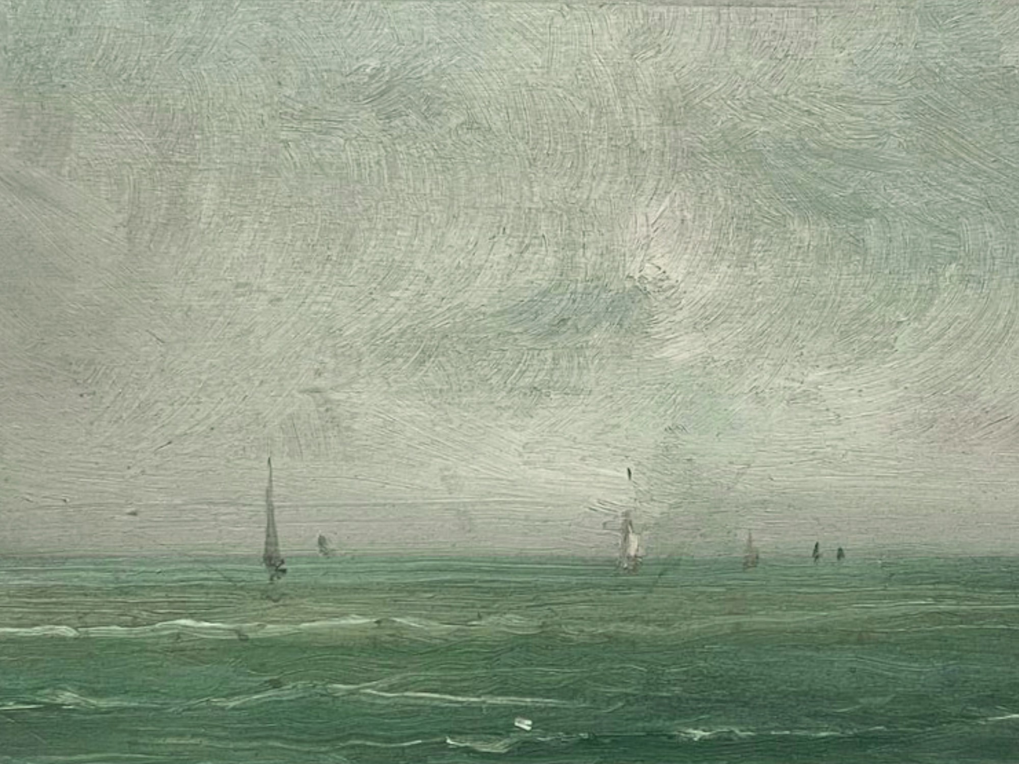 AMERICAN OIL PAINTING SEASCAPE BY JAMES WHISTLER PIC-1