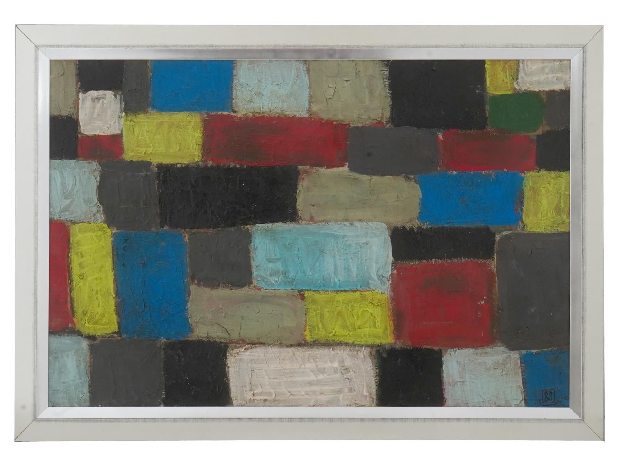 ABSTRACT AMERICAN IRISH OIL PAINTING BY SEAN SCULLY PIC-0