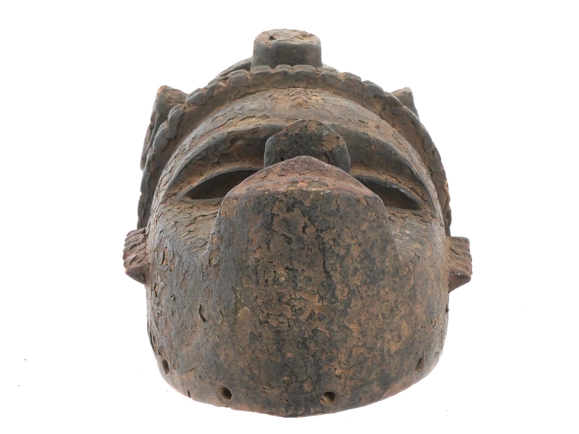 WEST AFRICAN NIGERIAN EKET SUN WOOD ANCESTOR MASK PIC-4