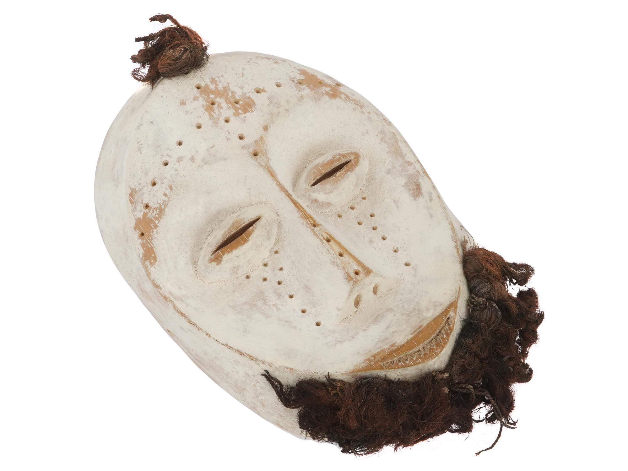 SMALL CENTRAL AFRICAN CONGO LEGA BWAMI WOOD MASK PIC-1