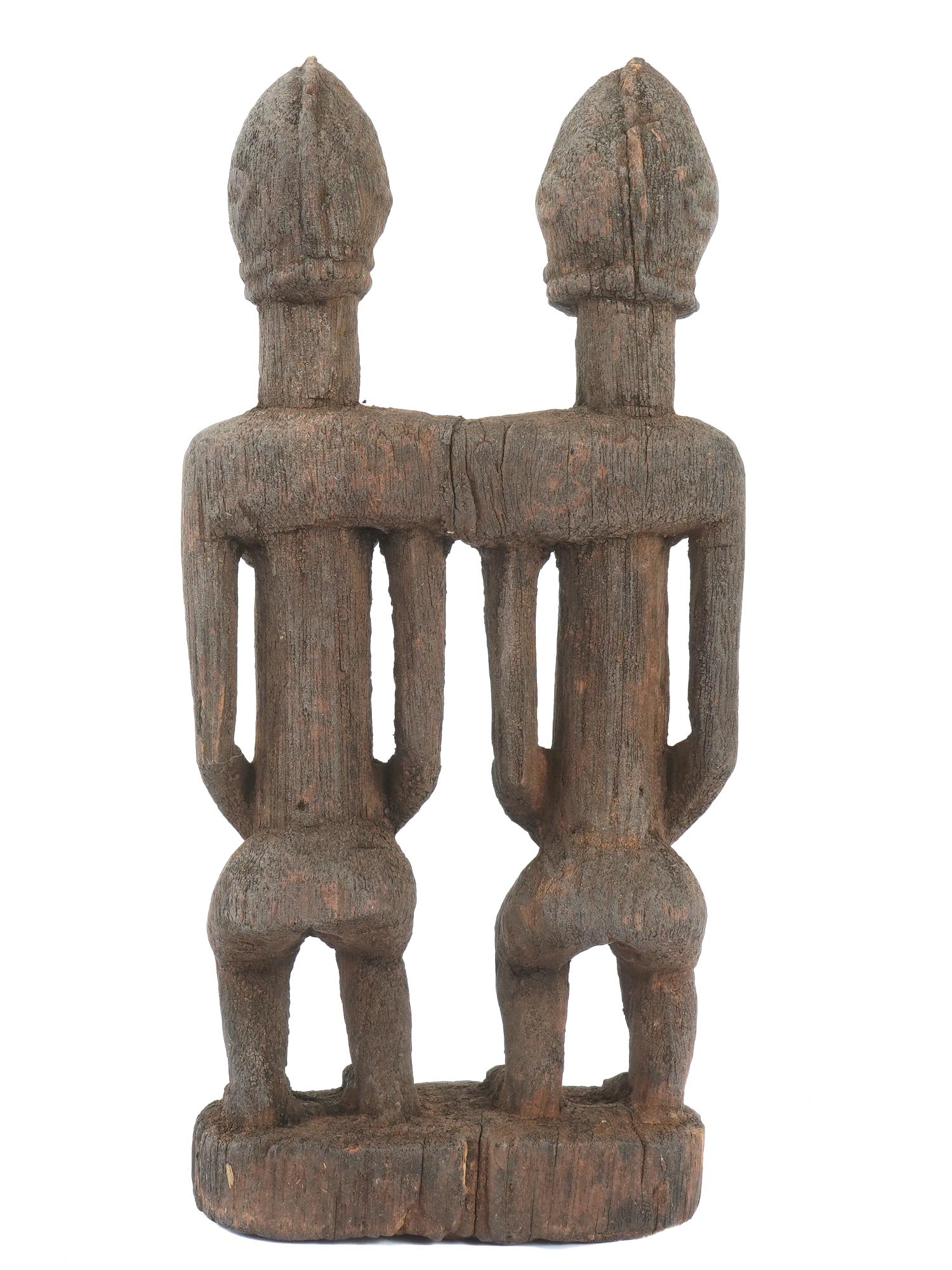 WEST AFRICAN MALI DOGON HAND CARVED COUPLE FIGURE PIC-3