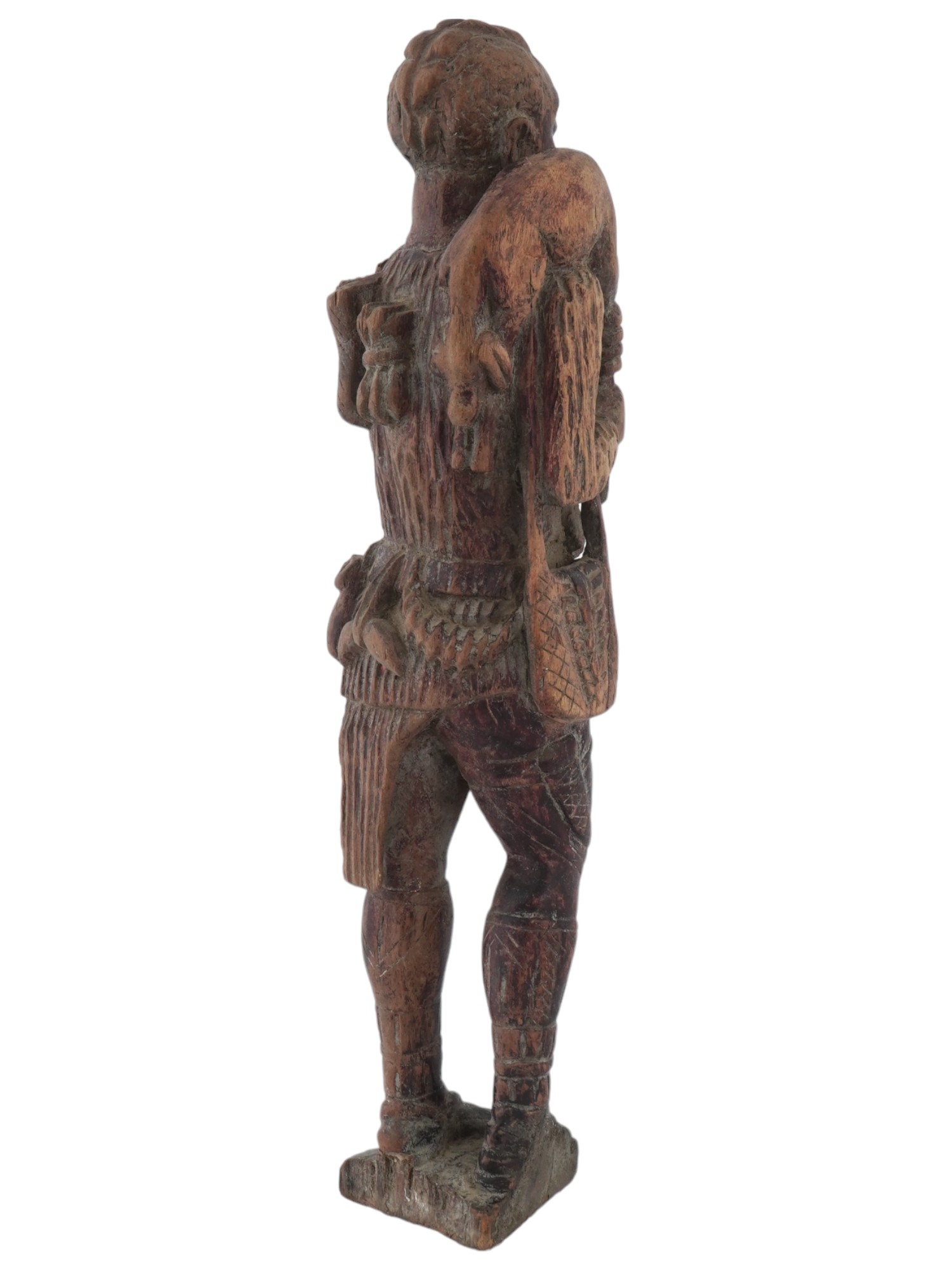 LARGE WOODEN CENTRAL AFRICAN CONGO HUNTER FIGURE PIC-5