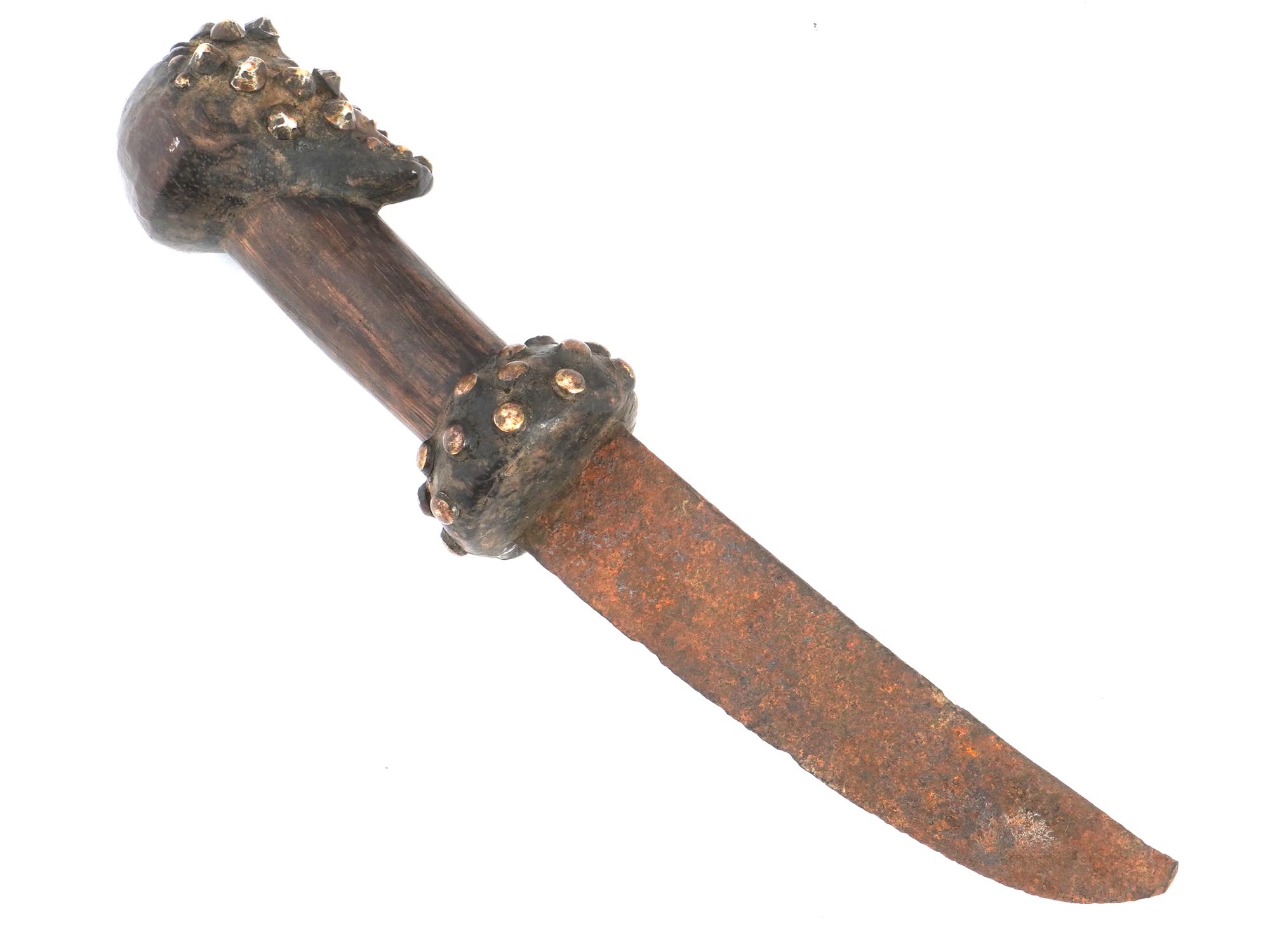 CENTRAL AFRICAN CONGO SONGWE FETISH CEREMONIAL KNIFE PIC-0