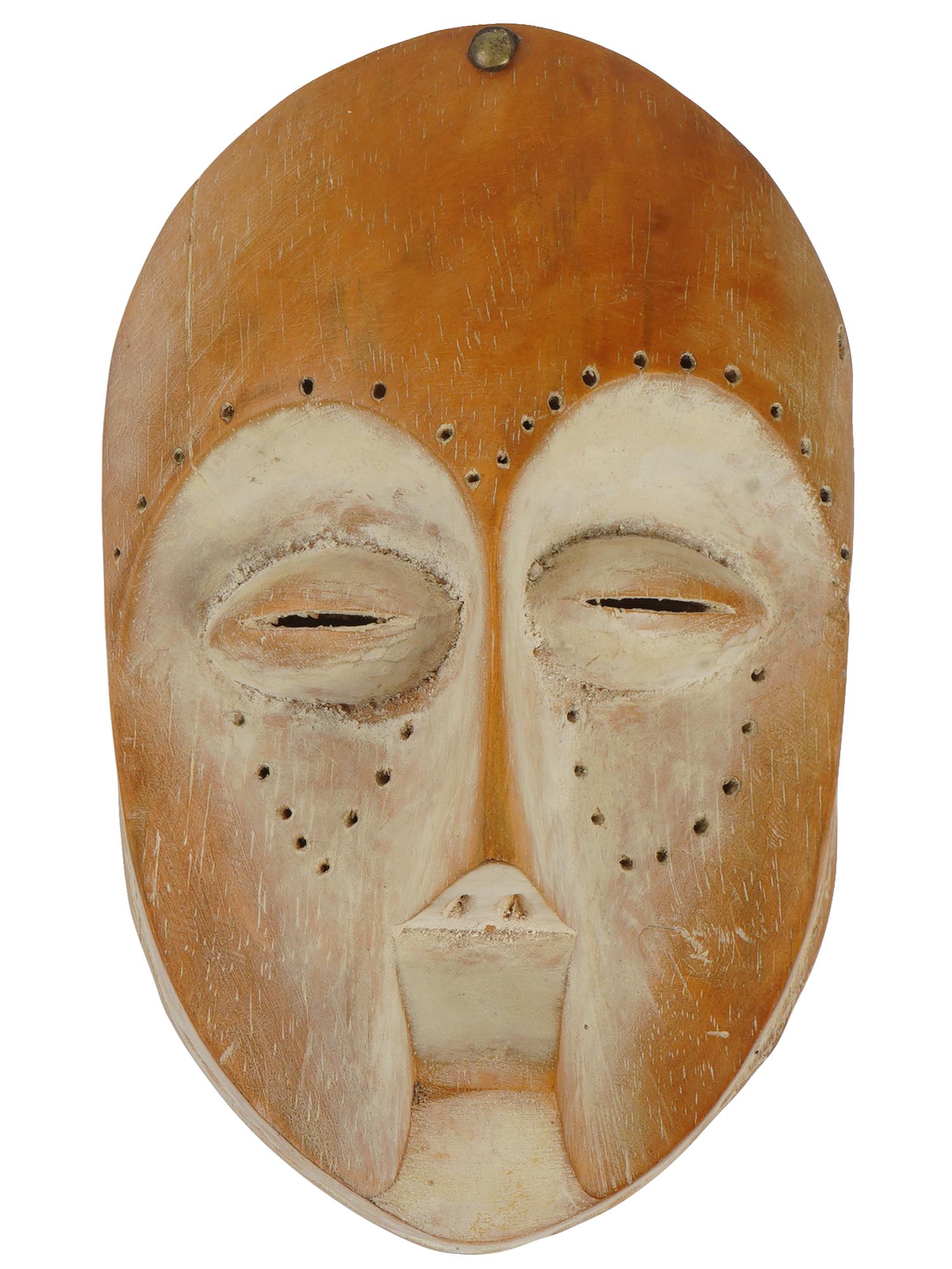 SMALL CENTRAL AFRICAN CONGO LEGA BWAMI WOOD MASK PIC-0