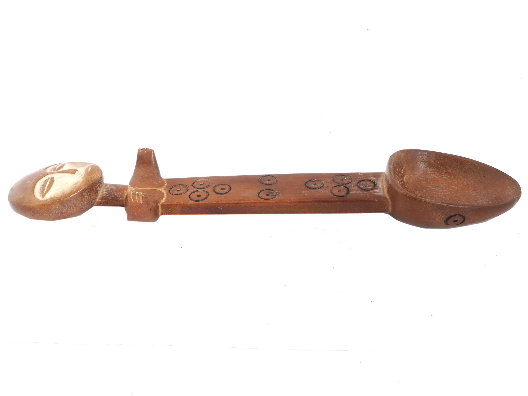 CENTRAL AFRICAN CONGO LEGA BWAMI CARVED WOOD SPOON PIC-2