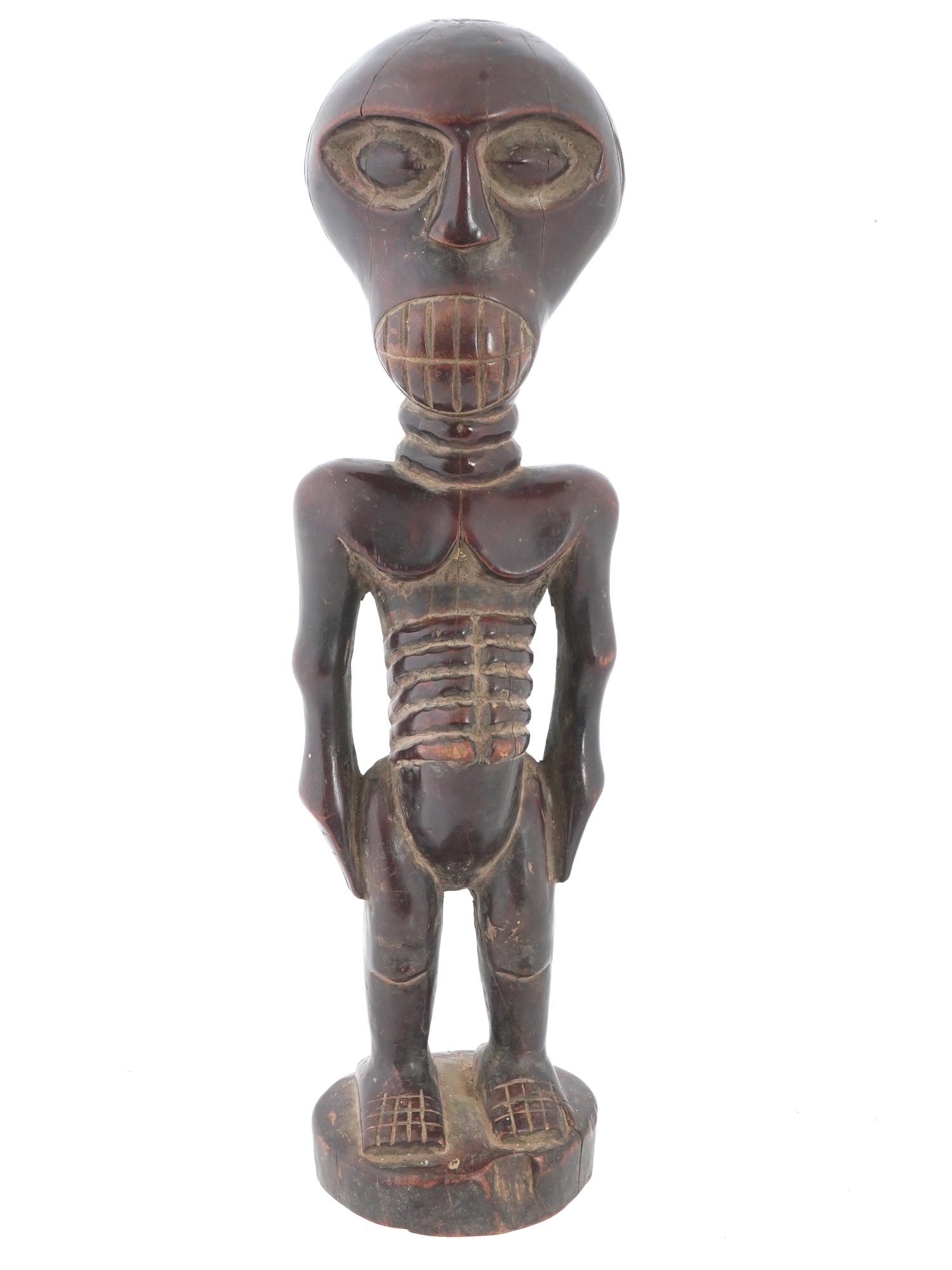 CENTRAL AFRICAN CONGO SONGWE CARVED WOOD FETISH PIC-0