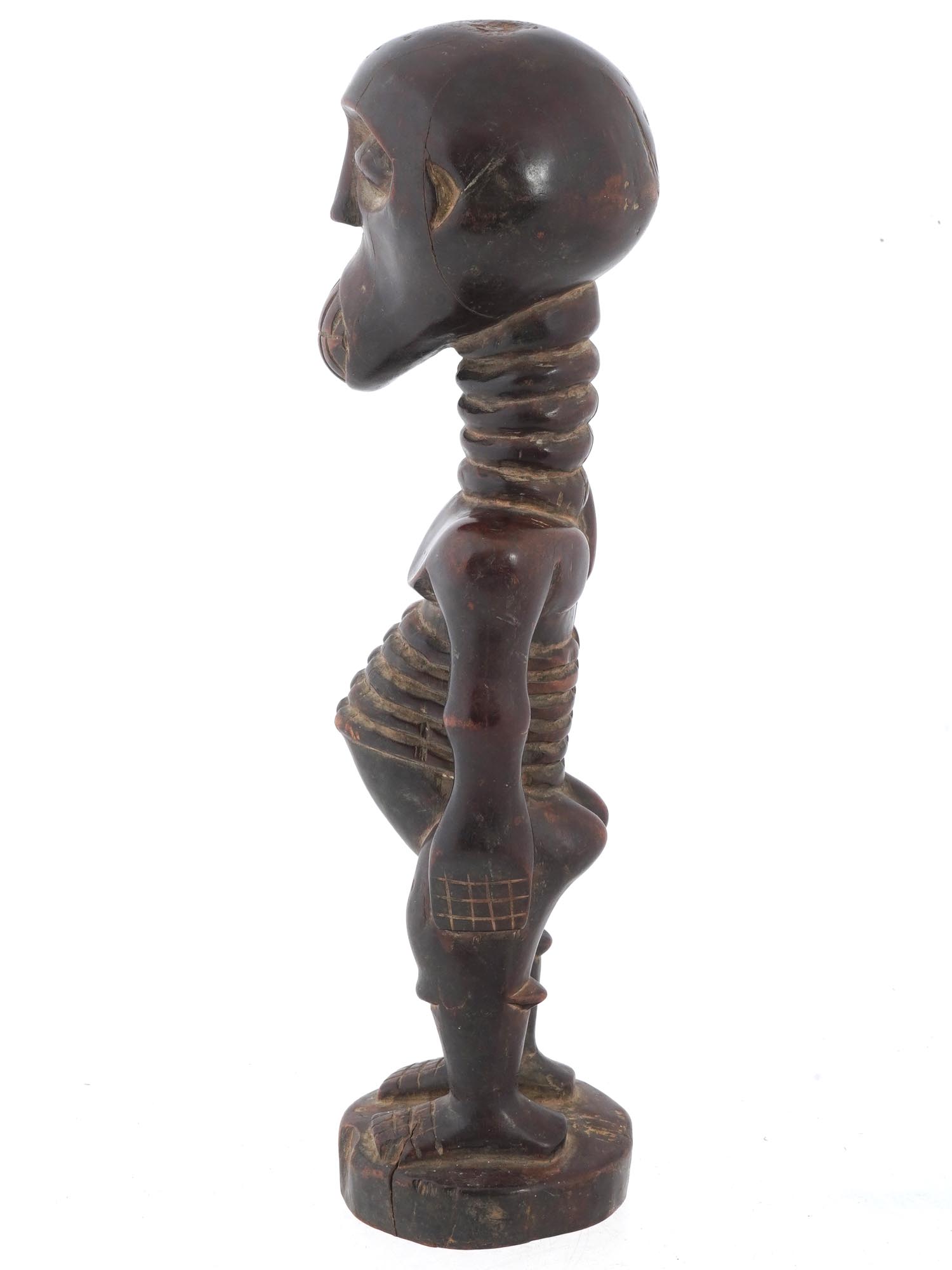 CENTRAL AFRICAN CONGO SONGWE CARVED WOOD FETISH PIC-2