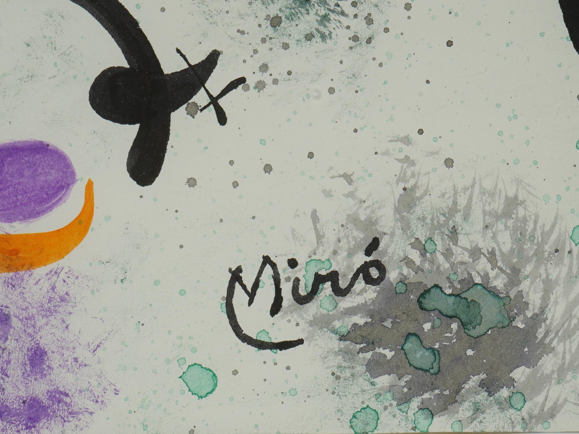 ABSTRACT MIXED MEDIA PAINTING AFTER JOAN MIRO PIC-2