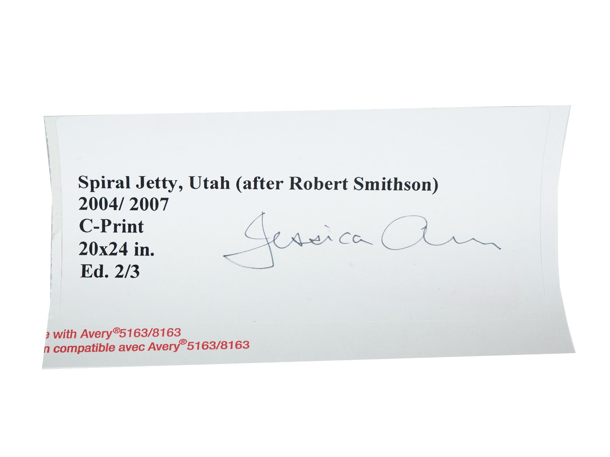 JESSICA AUER AFTER ROBERT SMITHSON SPIRAL JETTY PRINT PIC-3
