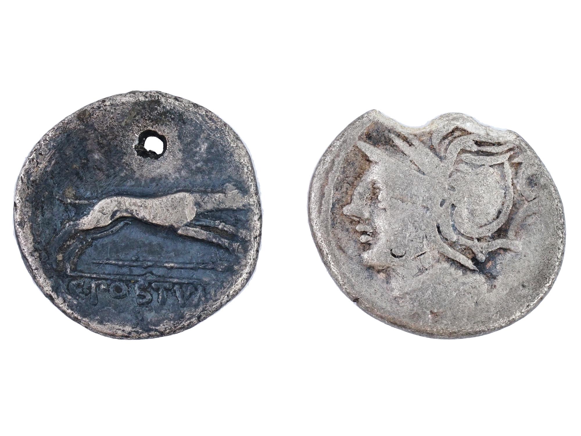 ANCIENT ROMAN ROMAN REPUBLIC SILVER DENARIUS COINS PIC-0