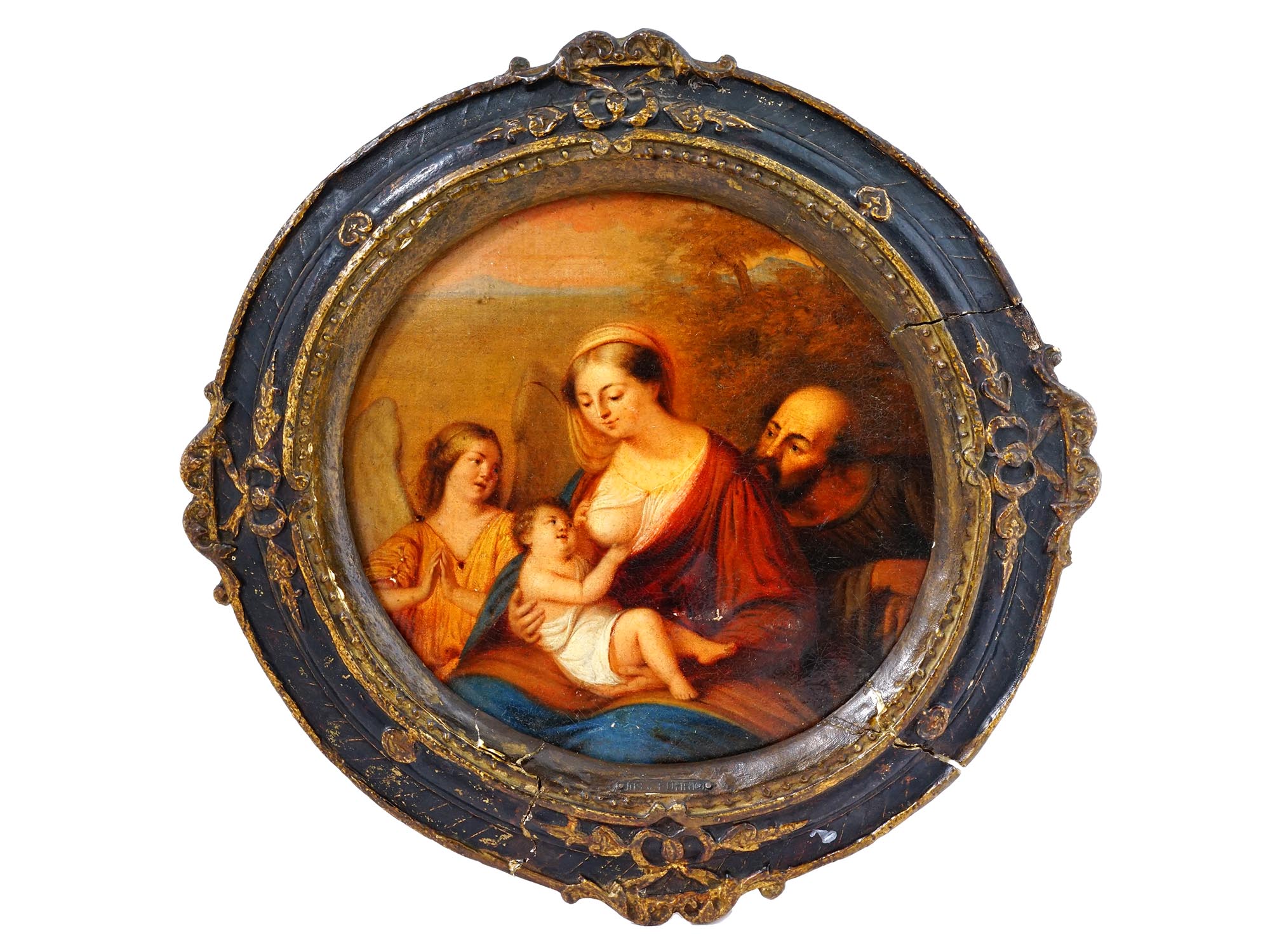 ATTR TO JOSEPH VON FUHRICH RELIGIOUS OIL PAINTING PIC-0