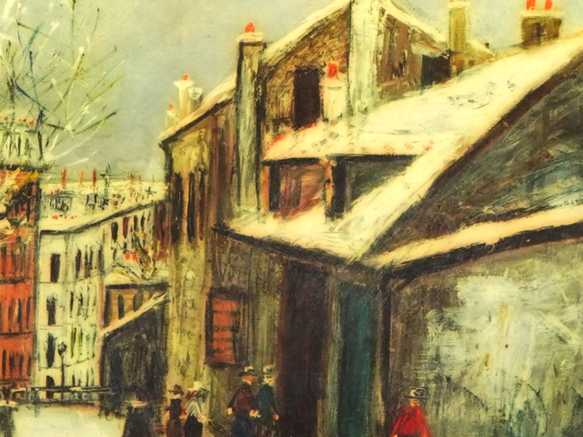 FRENCH PRINT MONTMARTRE AFTER MAURICE UTRILLO PIC-1