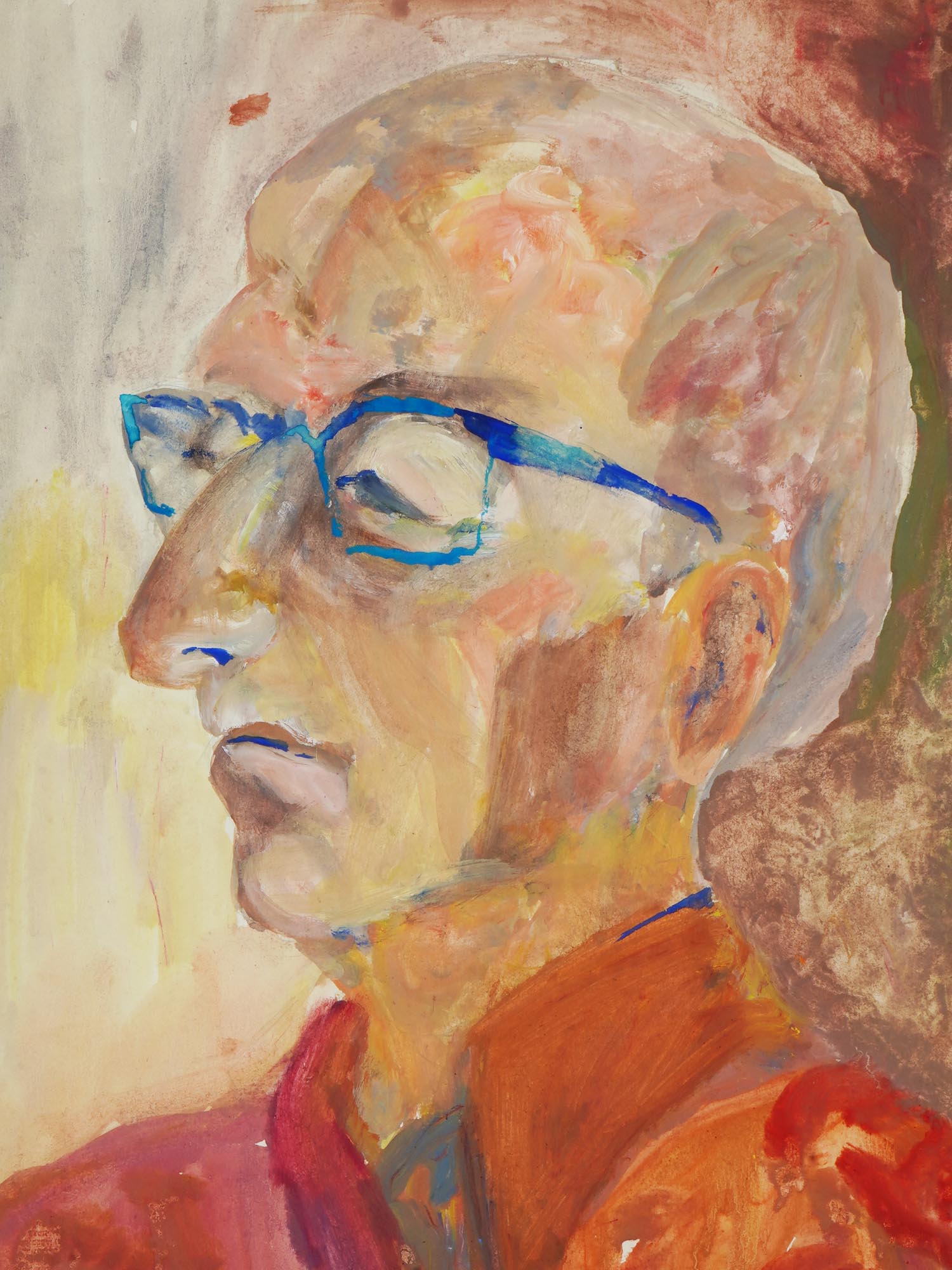 PORTRAIT WATERCOLOR PAINTING BY ABRAHAM WALKOWITZ PIC-1