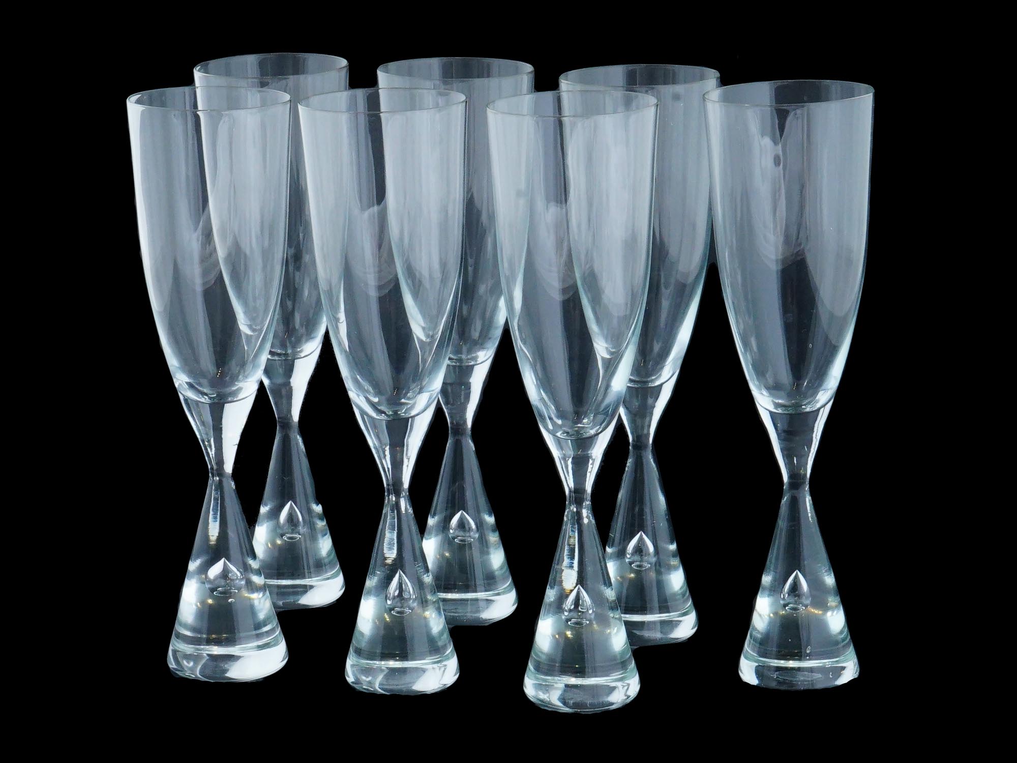 HOLMEGAARD PRINCESS GLASS CHAMPAGNE FLUTES SET PIC-0