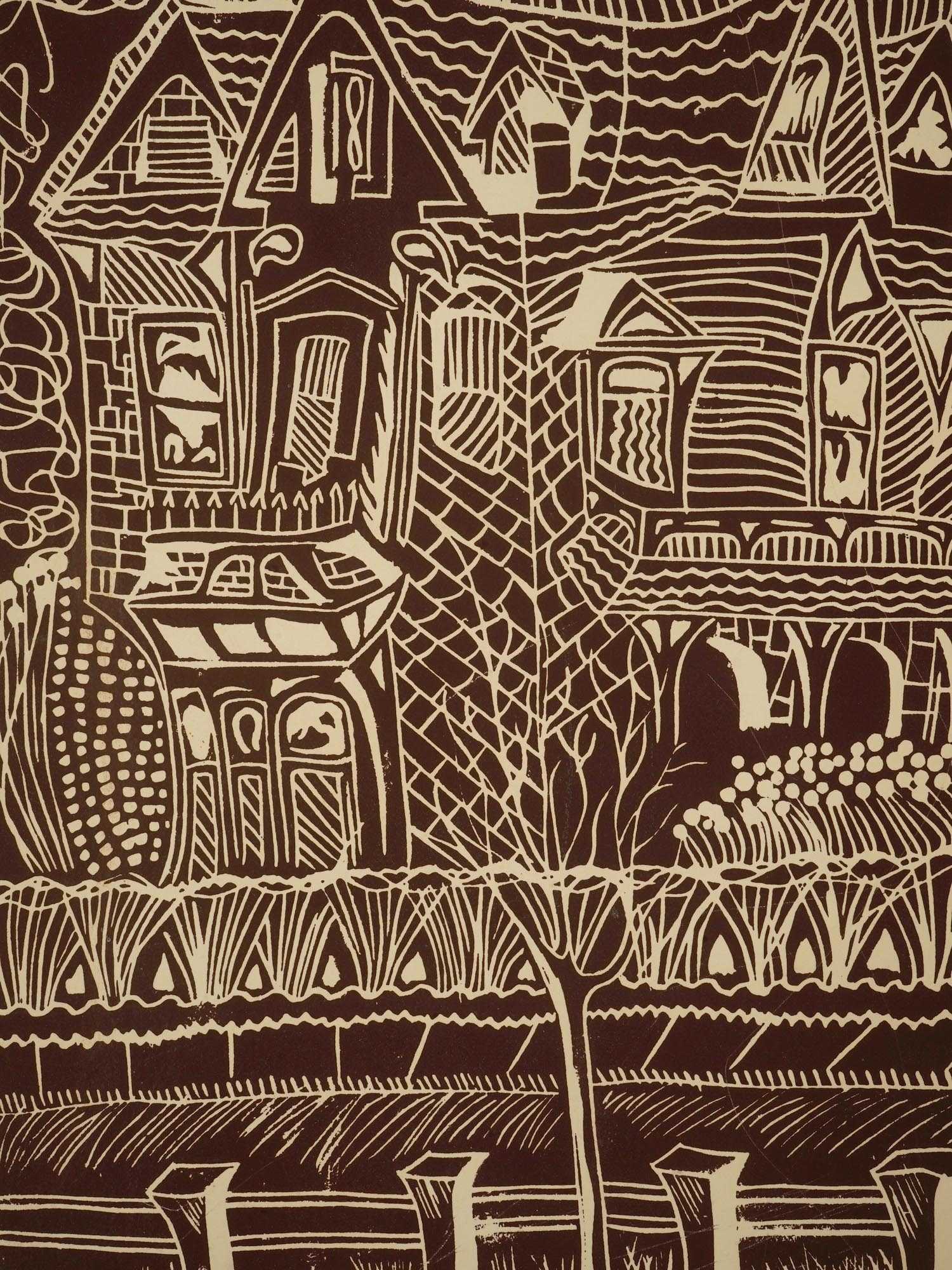 1976 LANDSCAPE LINOCUT PRINT BY PAUL MUSELMAN PIC-2