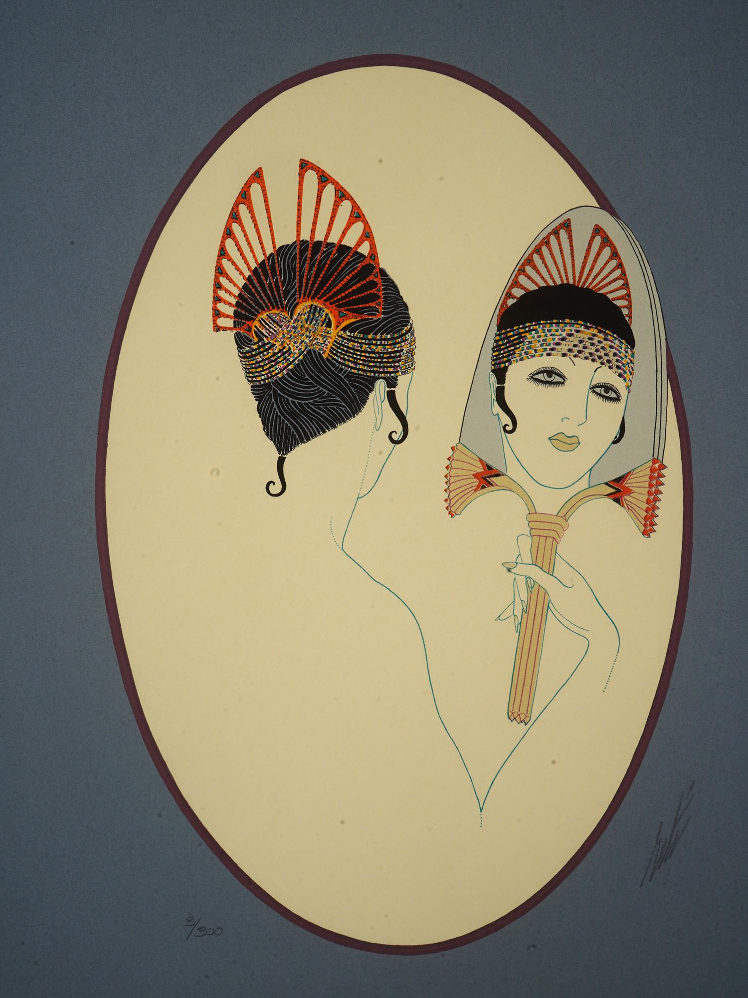 LTD ART DECO FRENCH RUSSIAN COLOR LITHOGRAPH BY ERTE PIC-2