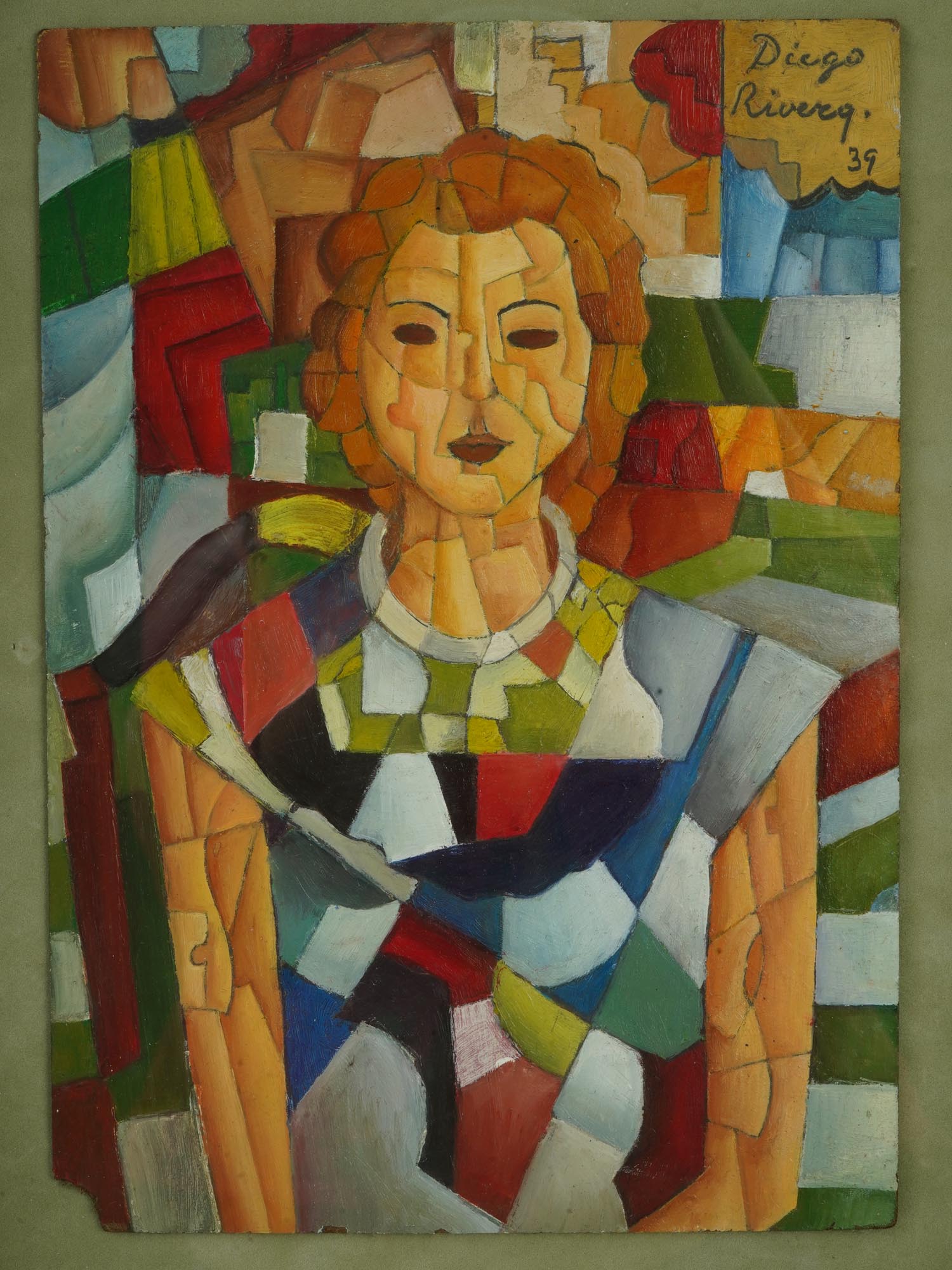 MID CENT MEXICAN OIL PAINTING AFTER DIEGO RIVERA PIC-1