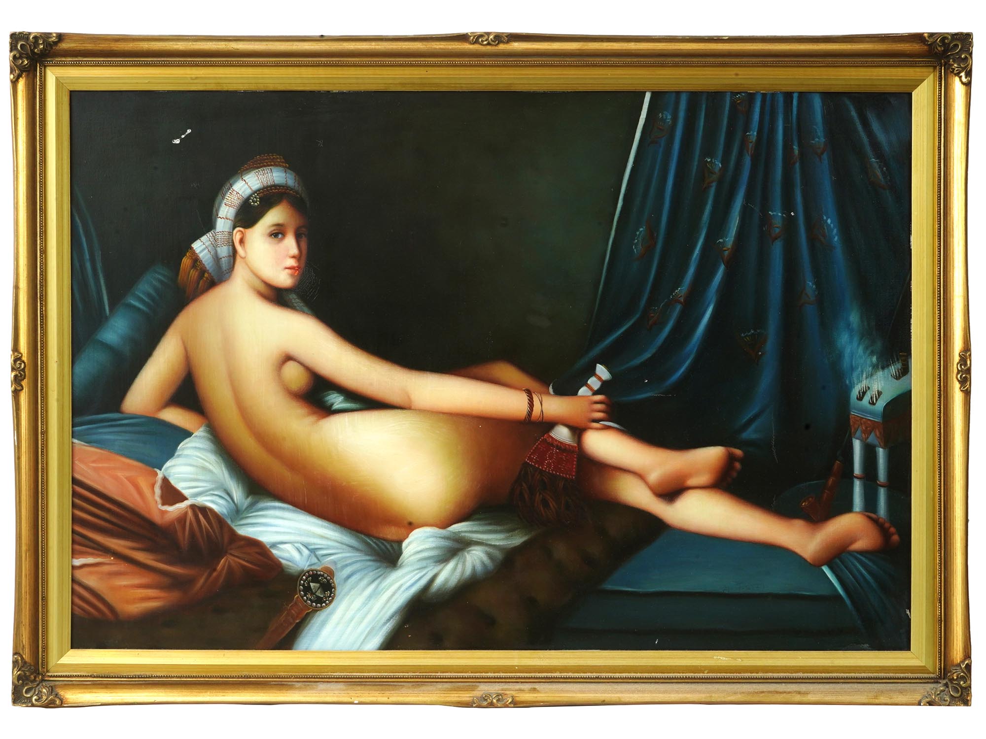 OIL ON CANVAS PAINTING AFTER JEAN AUGUSTE INGRES PIC-0