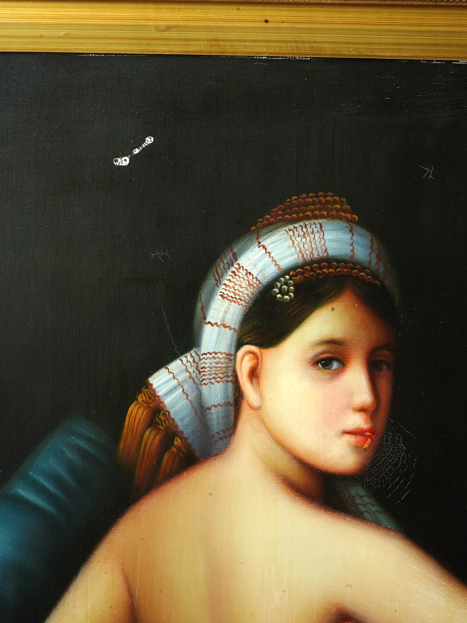 OIL ON CANVAS PAINTING AFTER JEAN AUGUSTE INGRES PIC-2