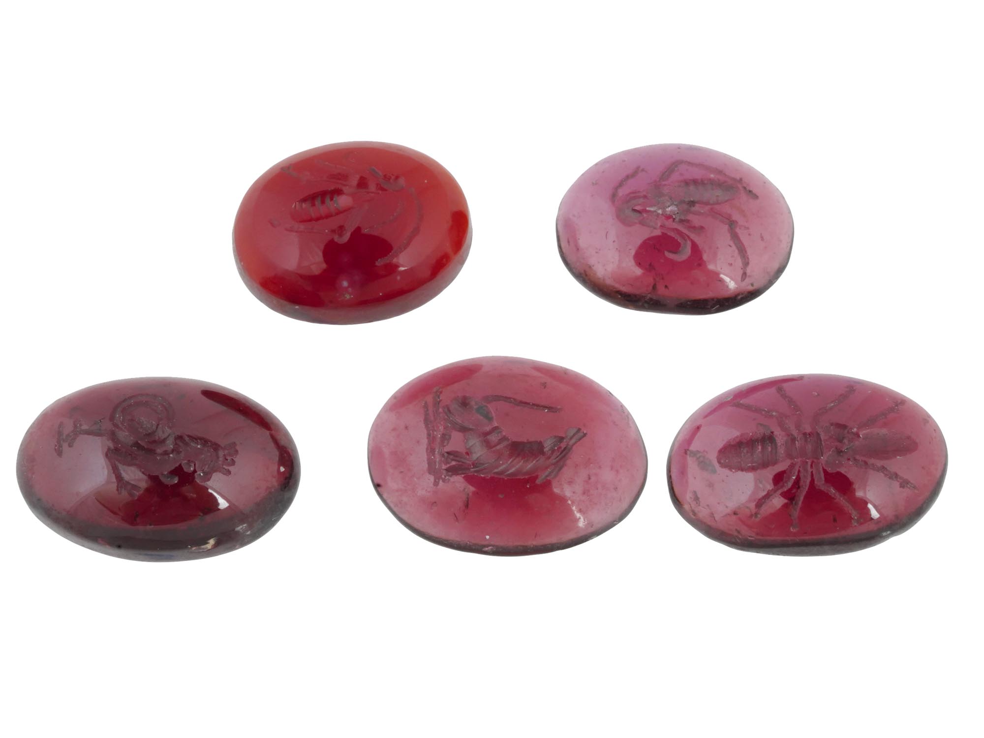 ANTIQUE VICTORIAN ERA GARNET STONE INTAGLIO SEALS PIC-0