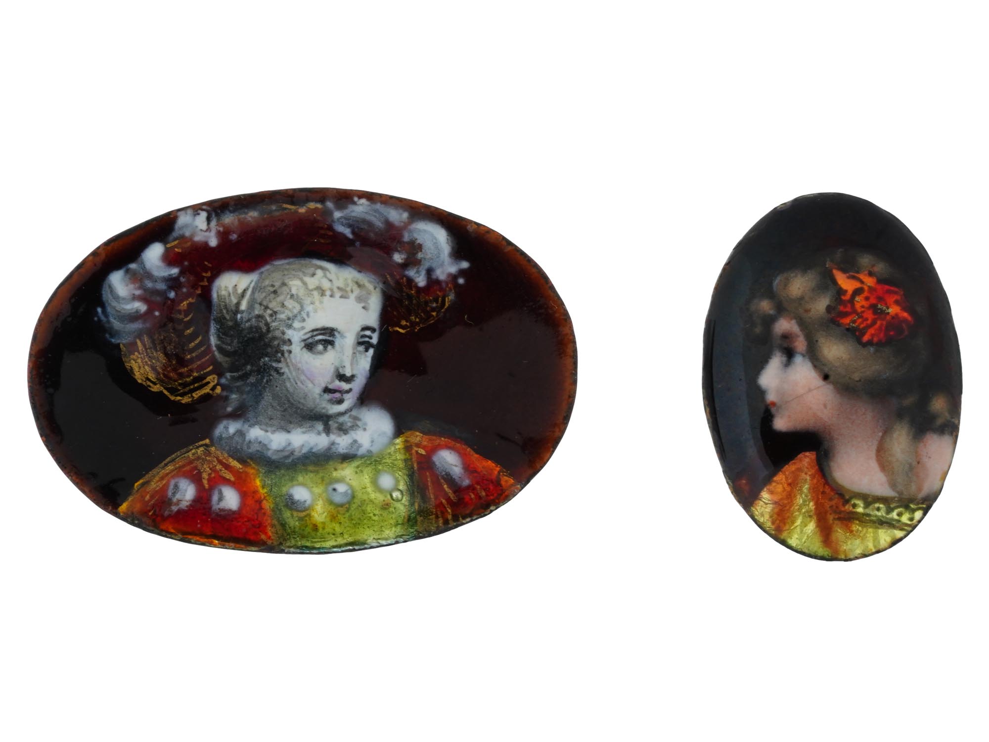 ANTIQUE FRENCH LIMOGES ENAMEL MINIATURE PLAQUES PIC-0