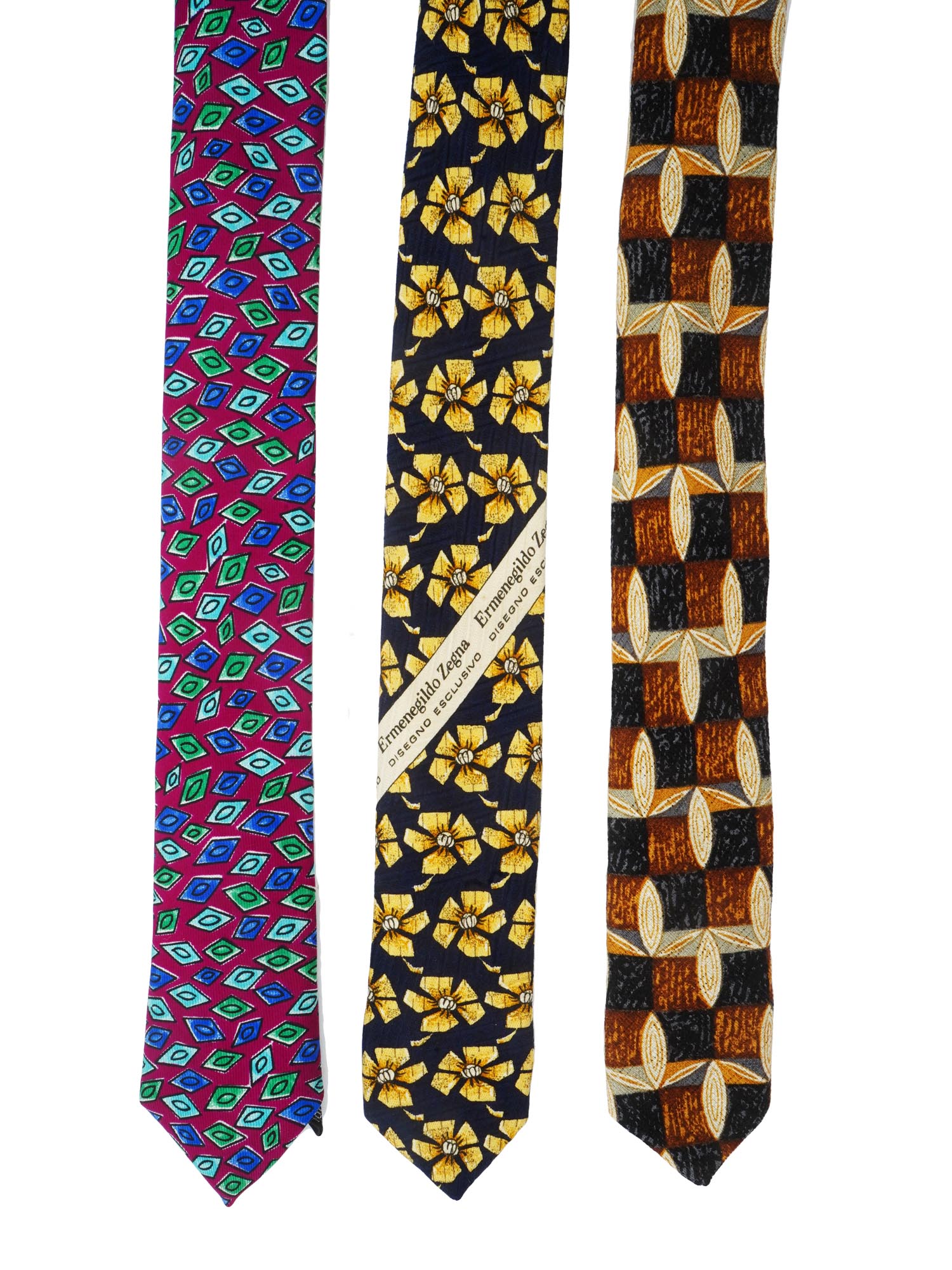 PATTERNED SILK NECK TIES BY ARMANI AND ZEGNA PIC-5