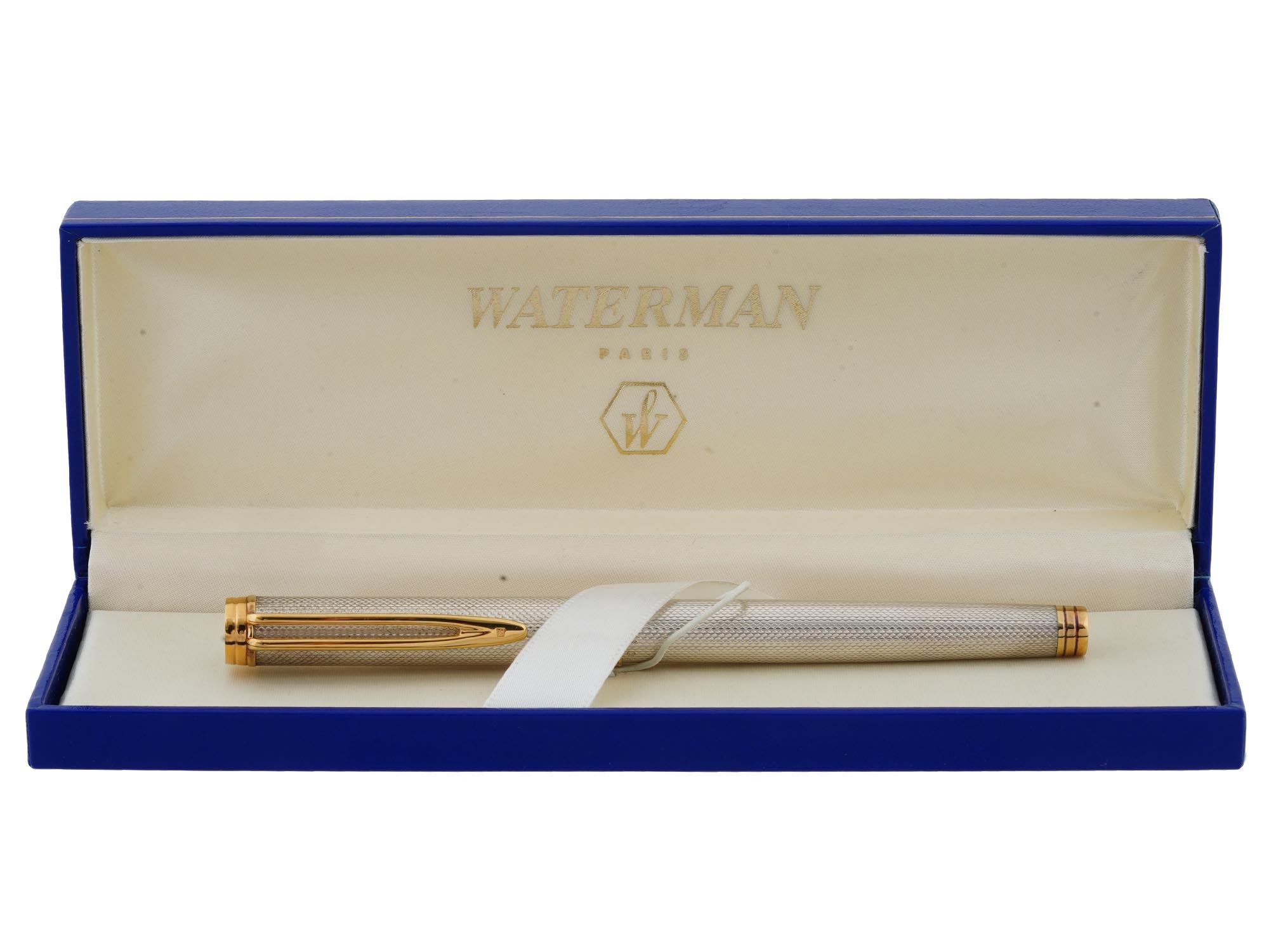 WATERMAN IDEAL 18K GOLD SILVER FOUNTAIN PEN IOB PIC-1