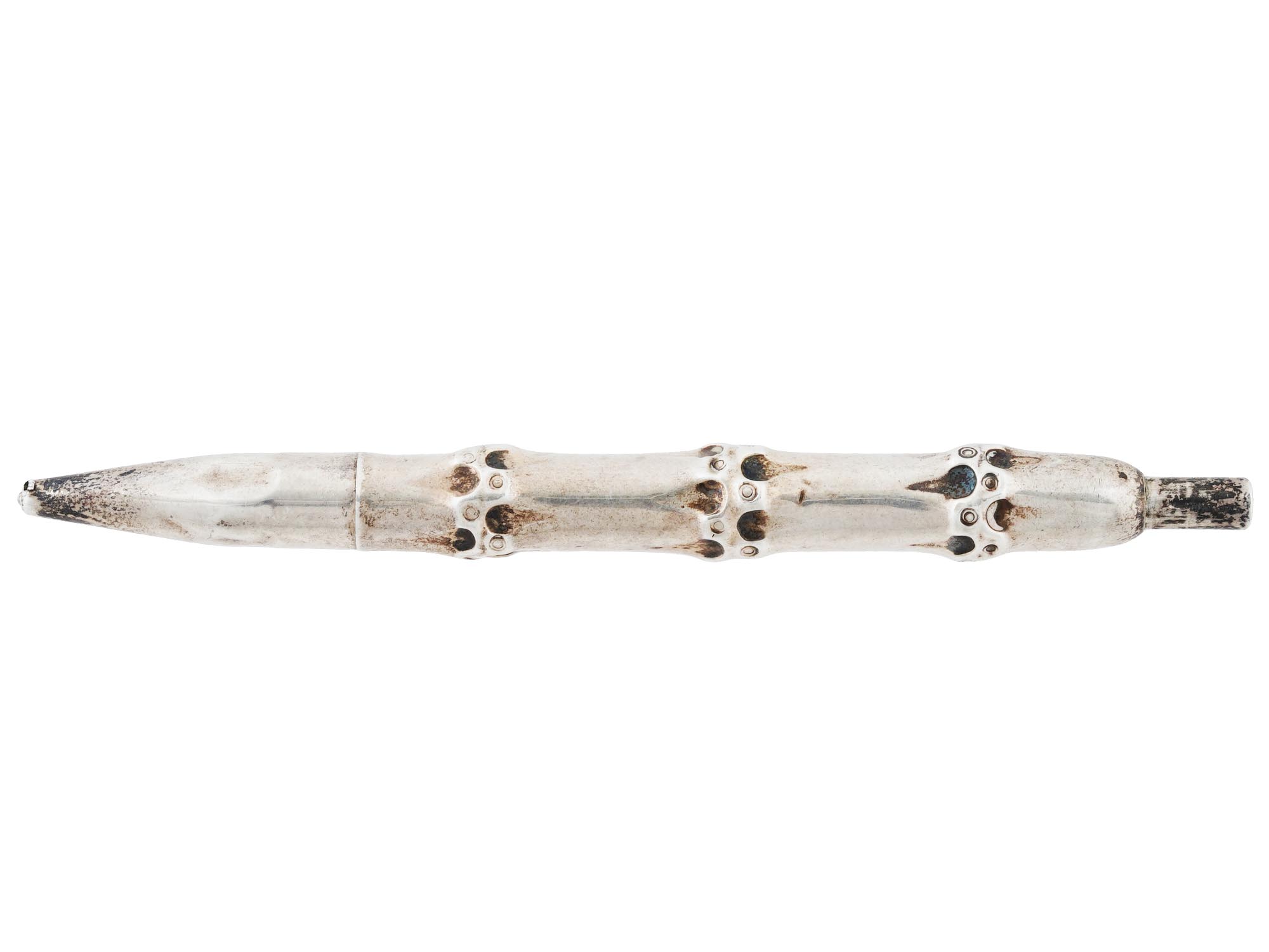 TIFFANY AND CO 925 SILVER BALLPOINT BAMBOO PEN PIC-4