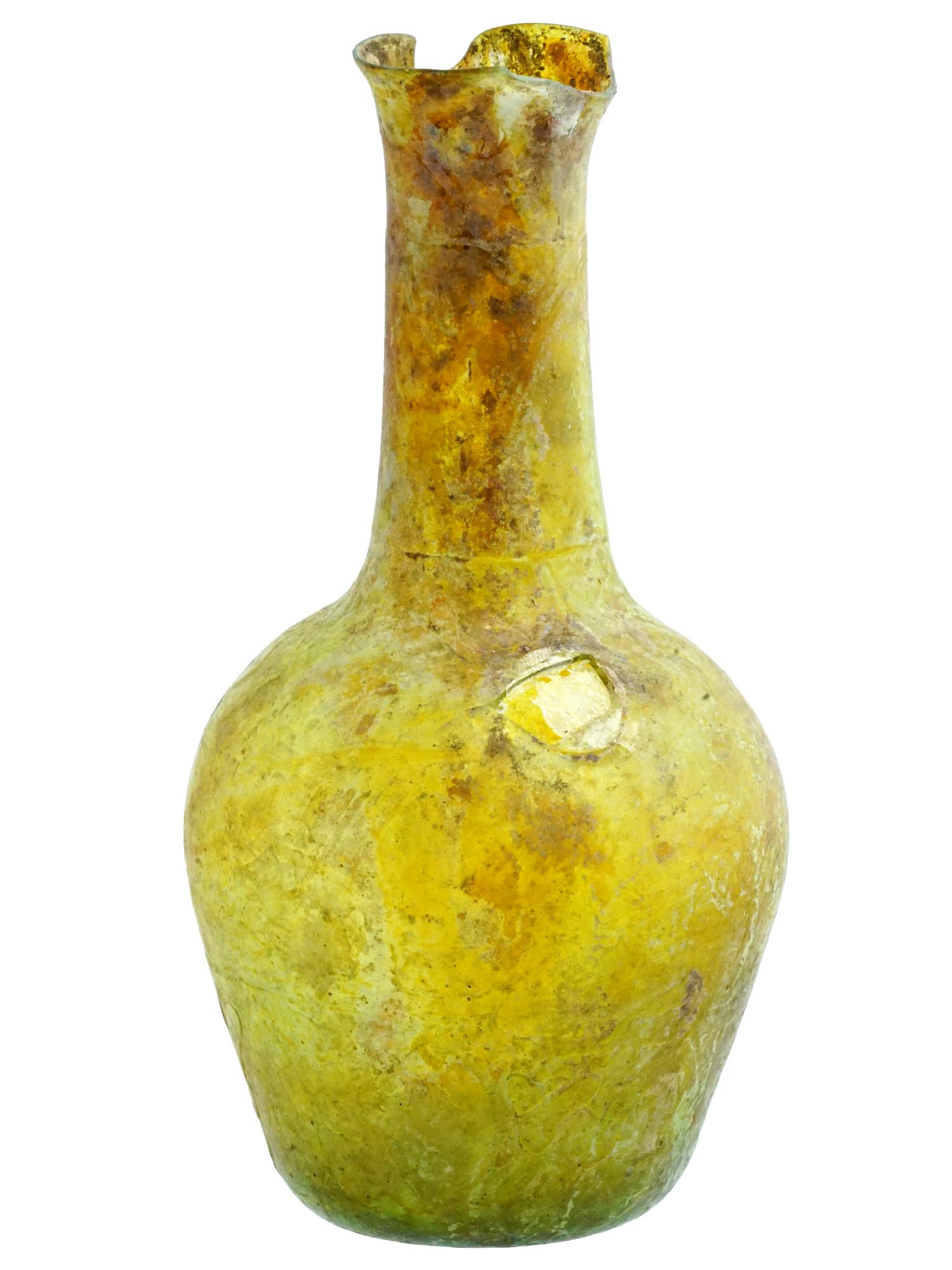 ANCIENT ROMAN GLASS PERFUME BOTTLE 1ST CENTURY BC PIC-1
