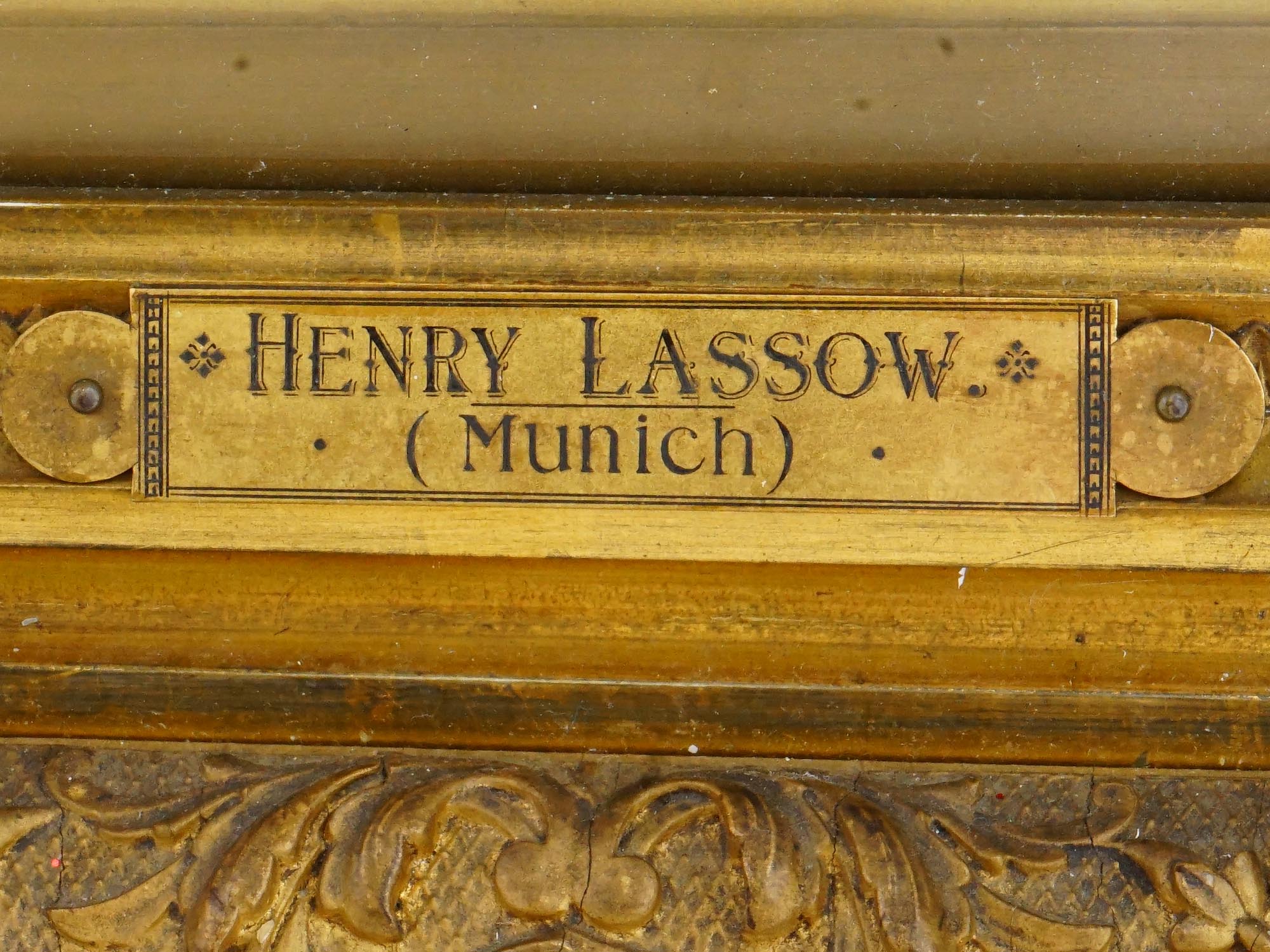 GERMAN MUNICH HENRY LASSOW GENRE OIL PAINTING PIC-3