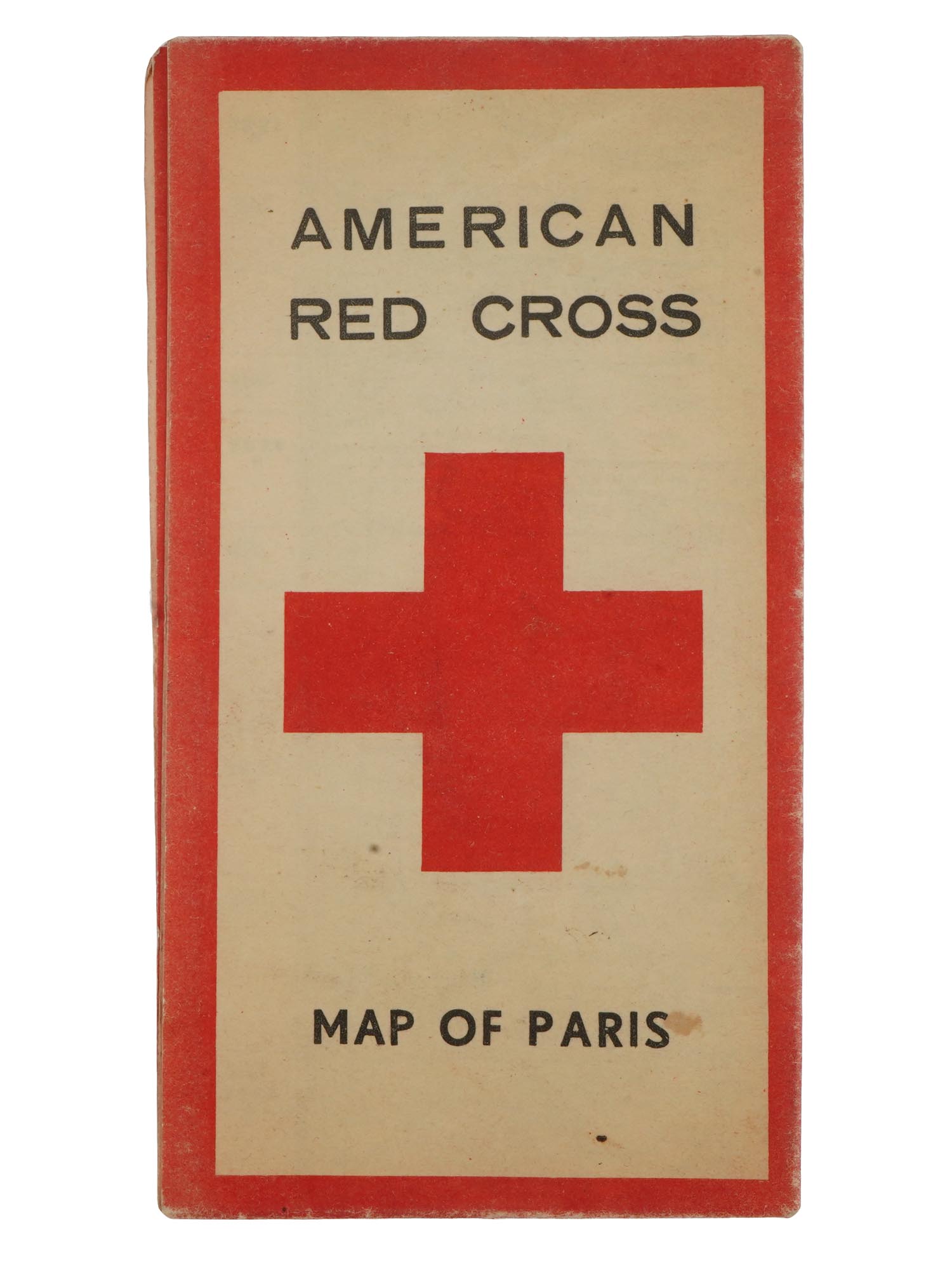 WWII NAZI GERMAN ERA AMERICAN RED CROSS MAP OF PARIS PIC-0